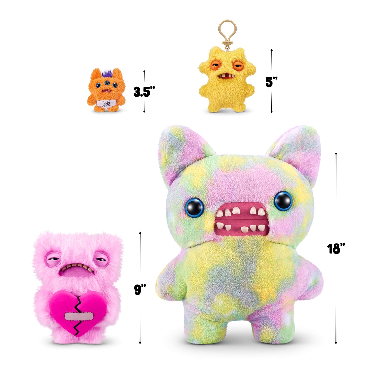 Fuggler Love Fugg by ZURU - 9-Inch Plush Monster, Collectible Toy (Love Fugg - Refres-Pink)