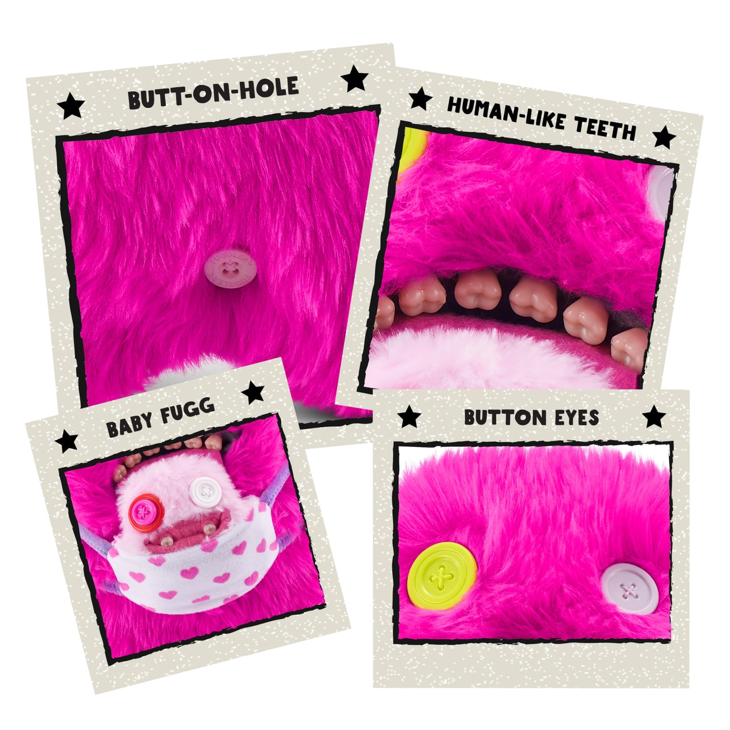 Fuggler Mini Rascals 9-Inch Assortment Series 1: Double Trouble – Oogah Boogah Pink Long Pile Plush by ZURU