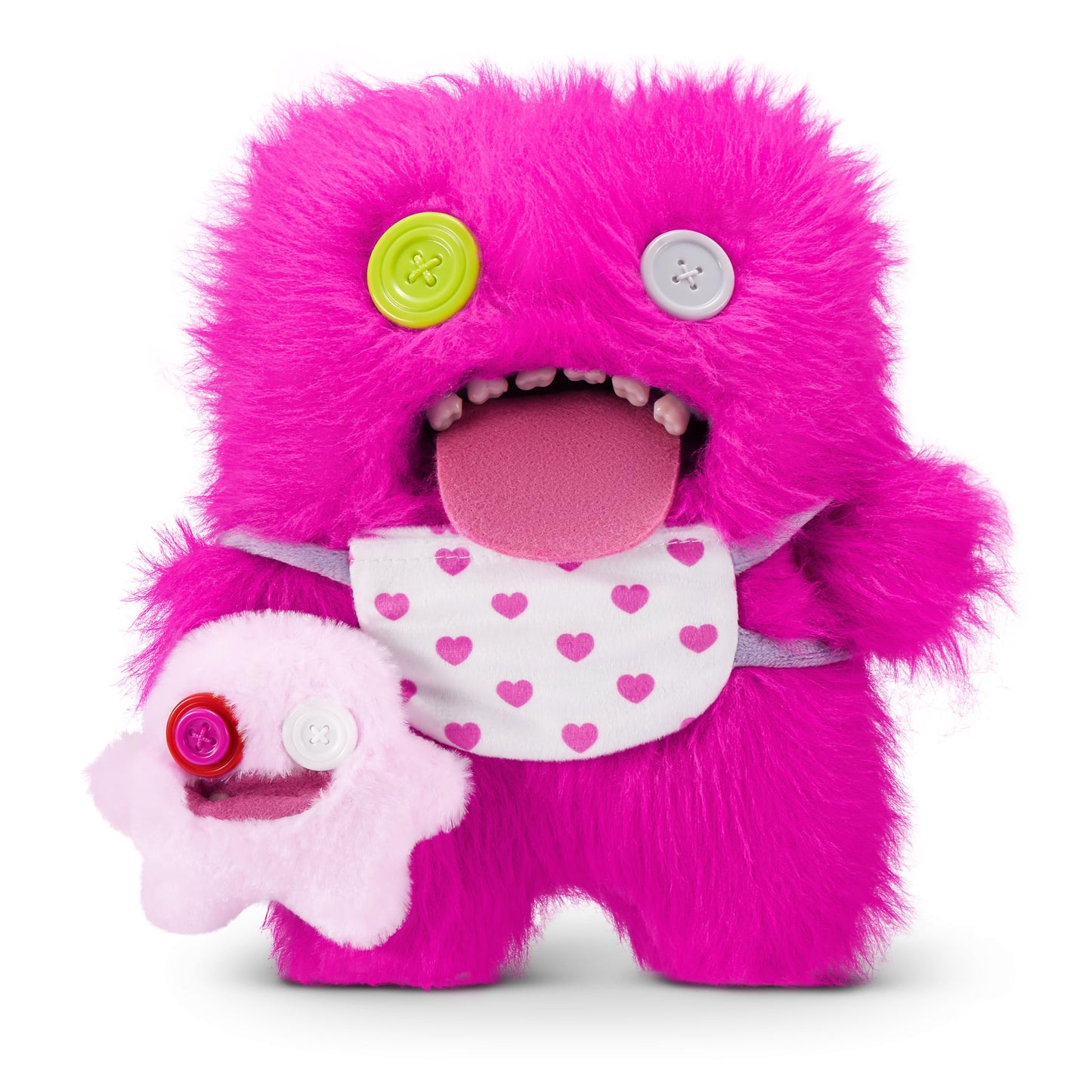 Fuggler Mini Rascals 9-Inch Assortment Series 1: Double Trouble – Oogah Boogah Pink Long Pile Plush by ZURU