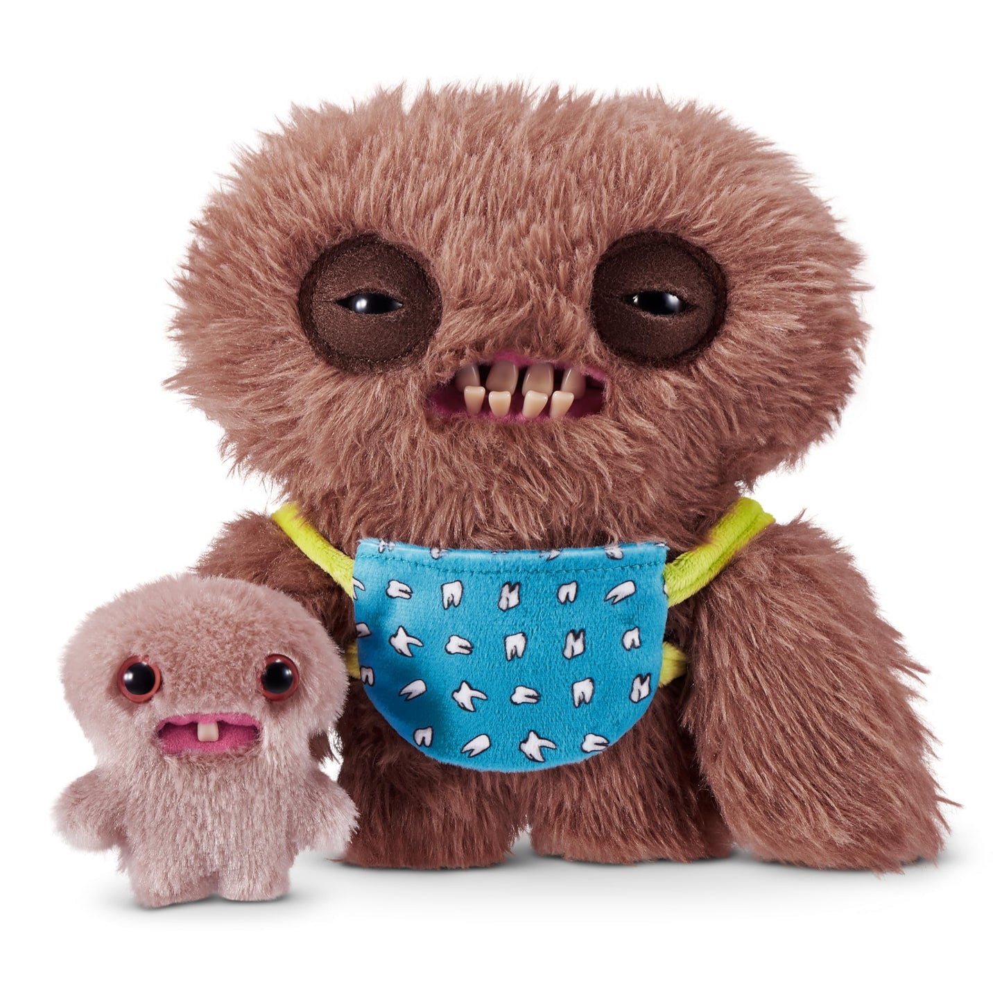 Fuggler Mini Rascals Series 1: 9-Inch Squidge Brown Long Pile Plush by ZURU | Double Trouble Ugly Monster Toy