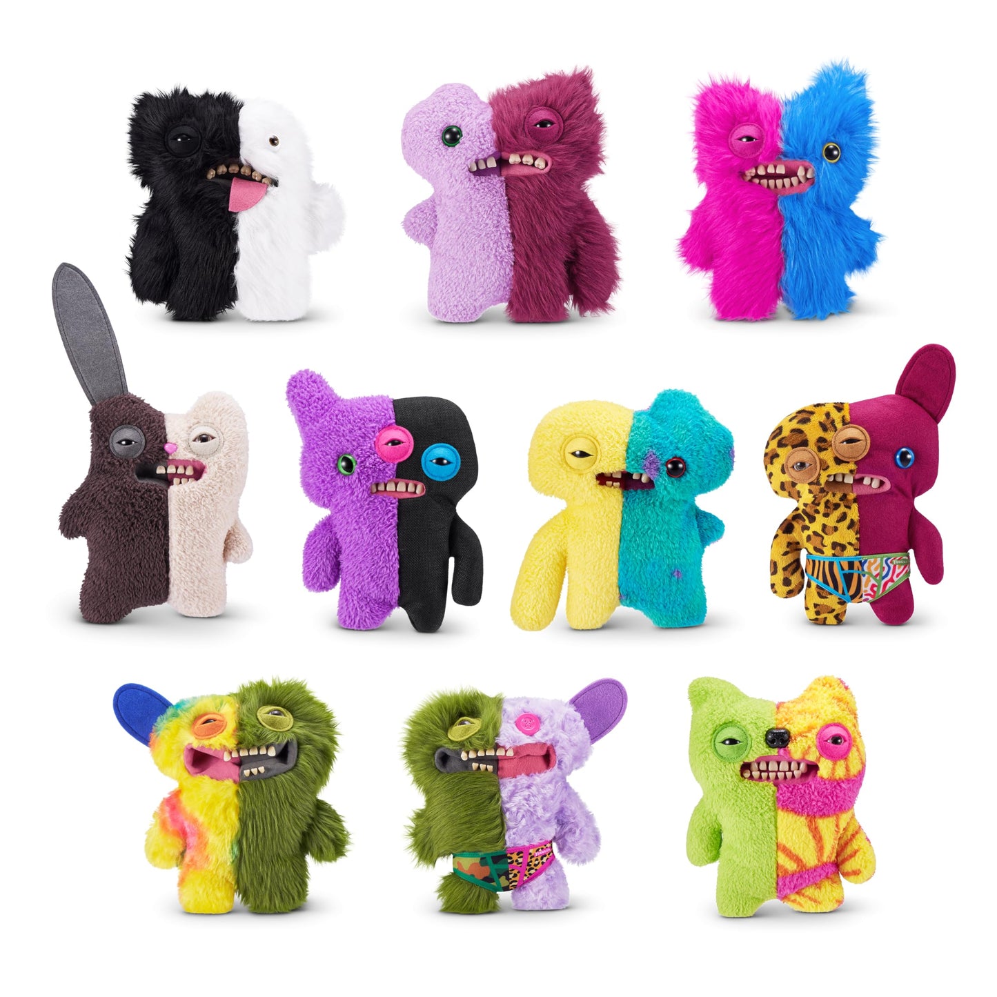 Fuggler Misfit Monsters Series 1 9-inch Plush by ZURU – Rabid Tooth (Brown & Beige)