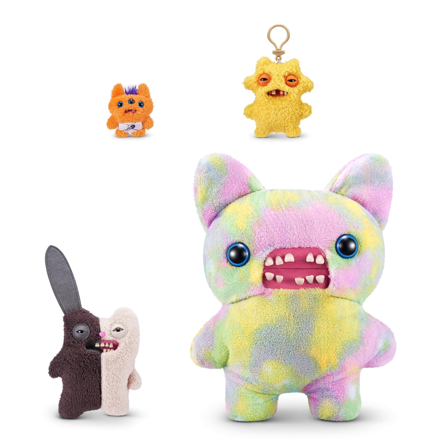 Fuggler Misfit Monsters Series 1 9-inch Plush by ZURU – Rabid Tooth (Brown & Beige)