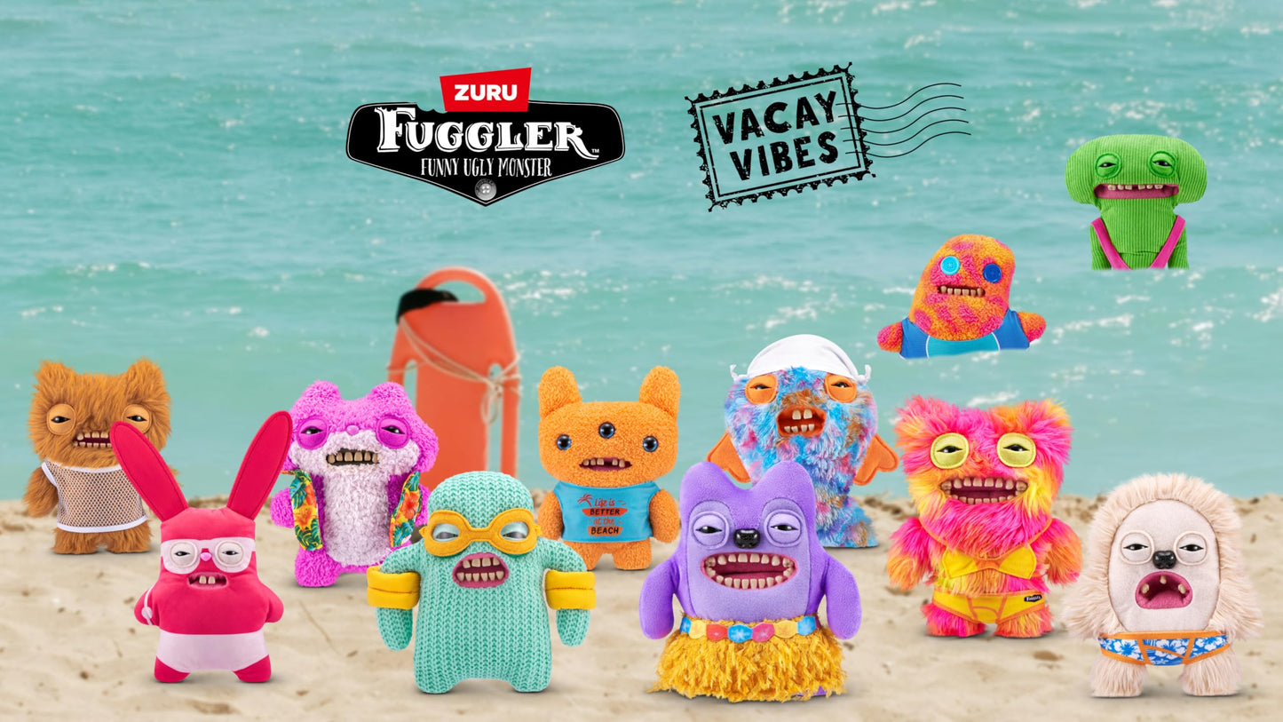 Fuggler Vacay Vibes Ginger – 9-Inch Plush Monster by ZURU | Collectible Ugly-Cute Toy