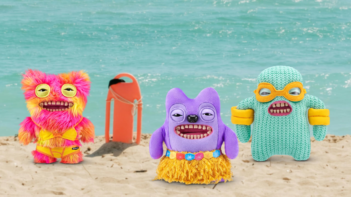 Fuggler Vacay Vibes: Greedy Grinner Purple Plush Collectible by ZURU