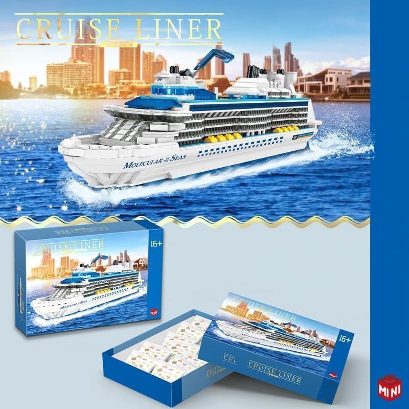 FULHOLPE Technology Cruise Ship Building Blocks Set – 2428 Pieces MOC Model