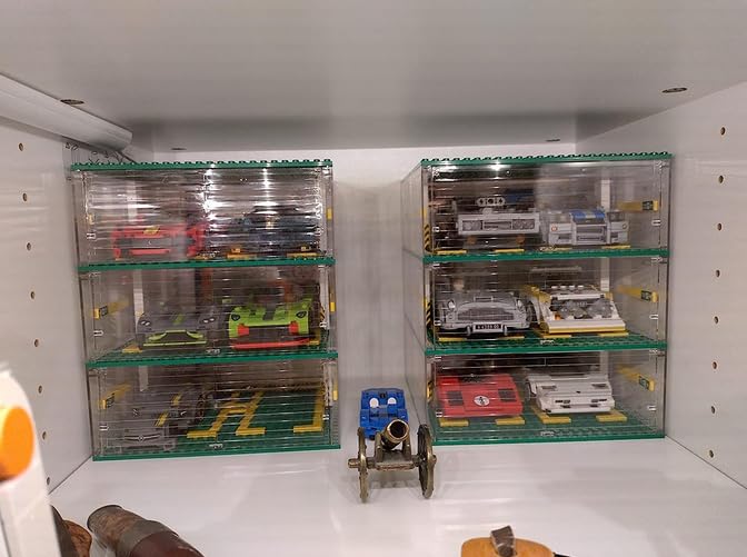 FULHOLPE 3-Layer Parking Garage for Speed Champions – DIY Display Case (Car Not Included)