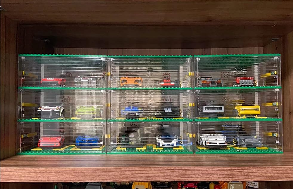 FULHOLPE 3-Layer Parking Garage for Speed Champions – DIY Display Case (Car Not Included)