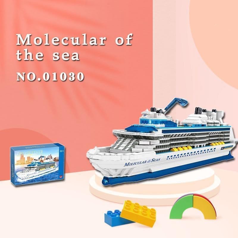 FULHOLPE Technology Cruise Ship Building Blocks Set – 2428 Pieces MOC Model