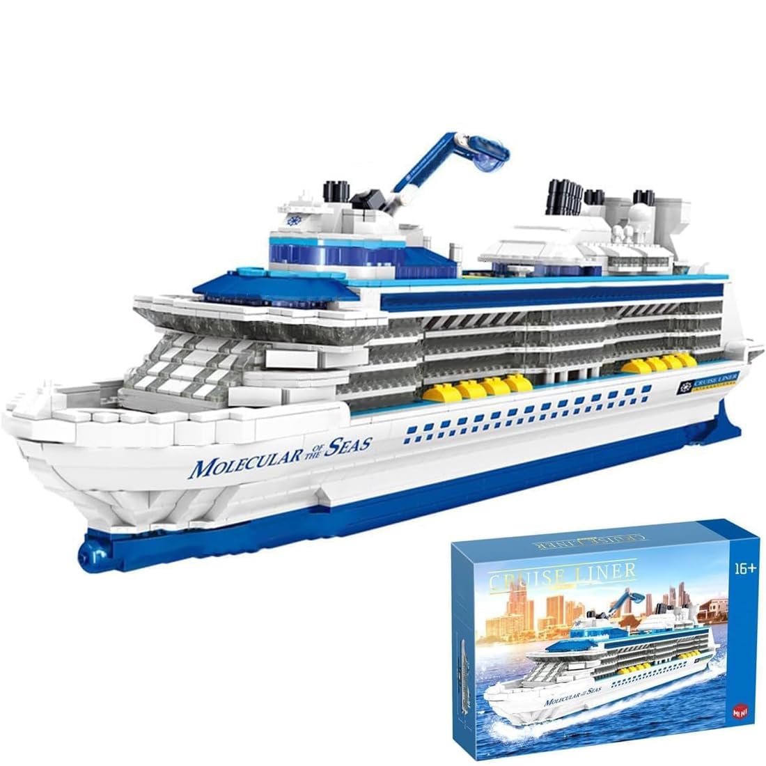FULHOLPE Technology Cruise Ship Building Blocks Set – 2428 Pieces MOC Model