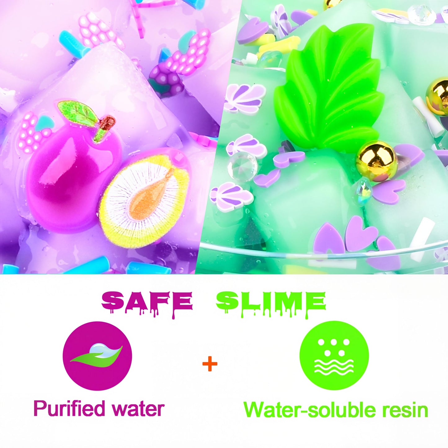 Fumeetplax Scented 11 Pack Peach Slime Kit – 4 Clear, 7 Butter Slimes