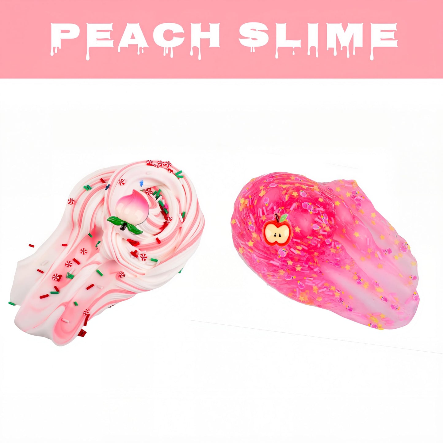Fumeetplax Scented 11 Pack Peach Slime Kit – 4 Clear, 7 Butter Slimes