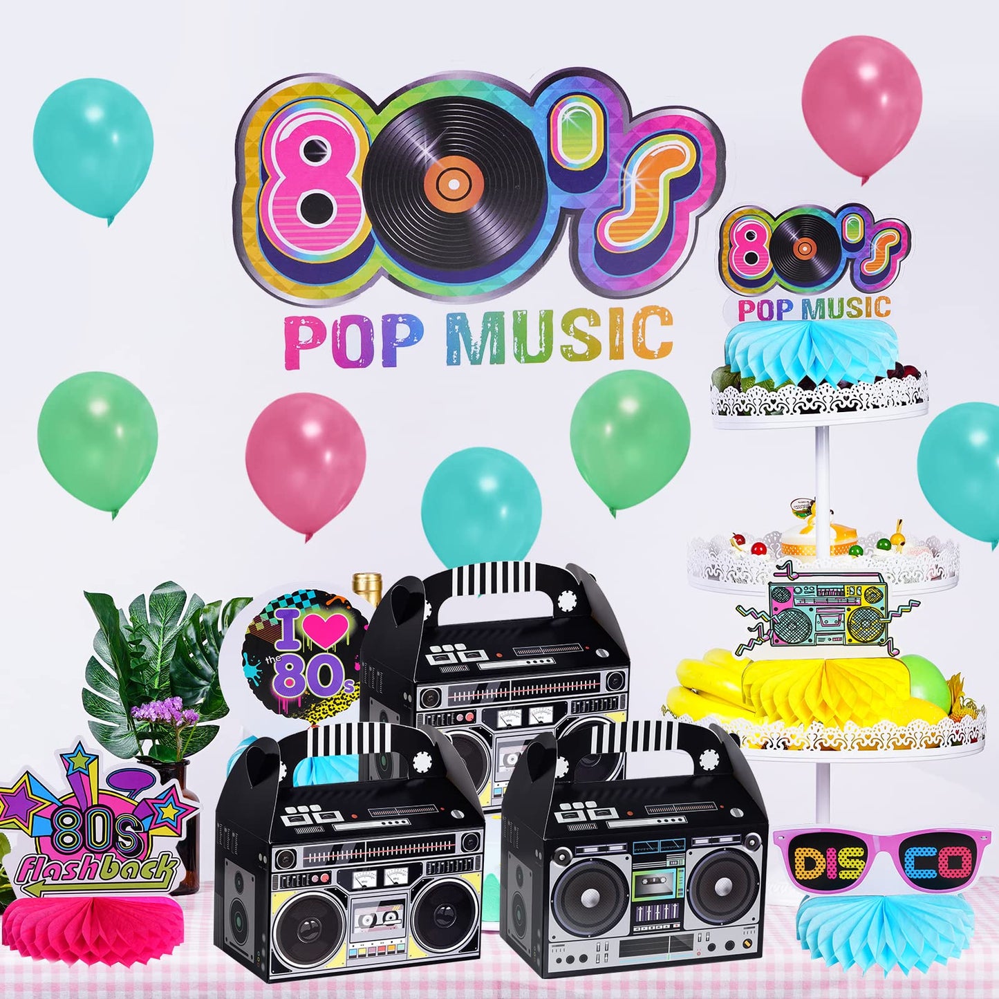 Fumwase 12-Pack 80s/90s Boombox Favor Boxes – Retro Party Decor & Centerpieces