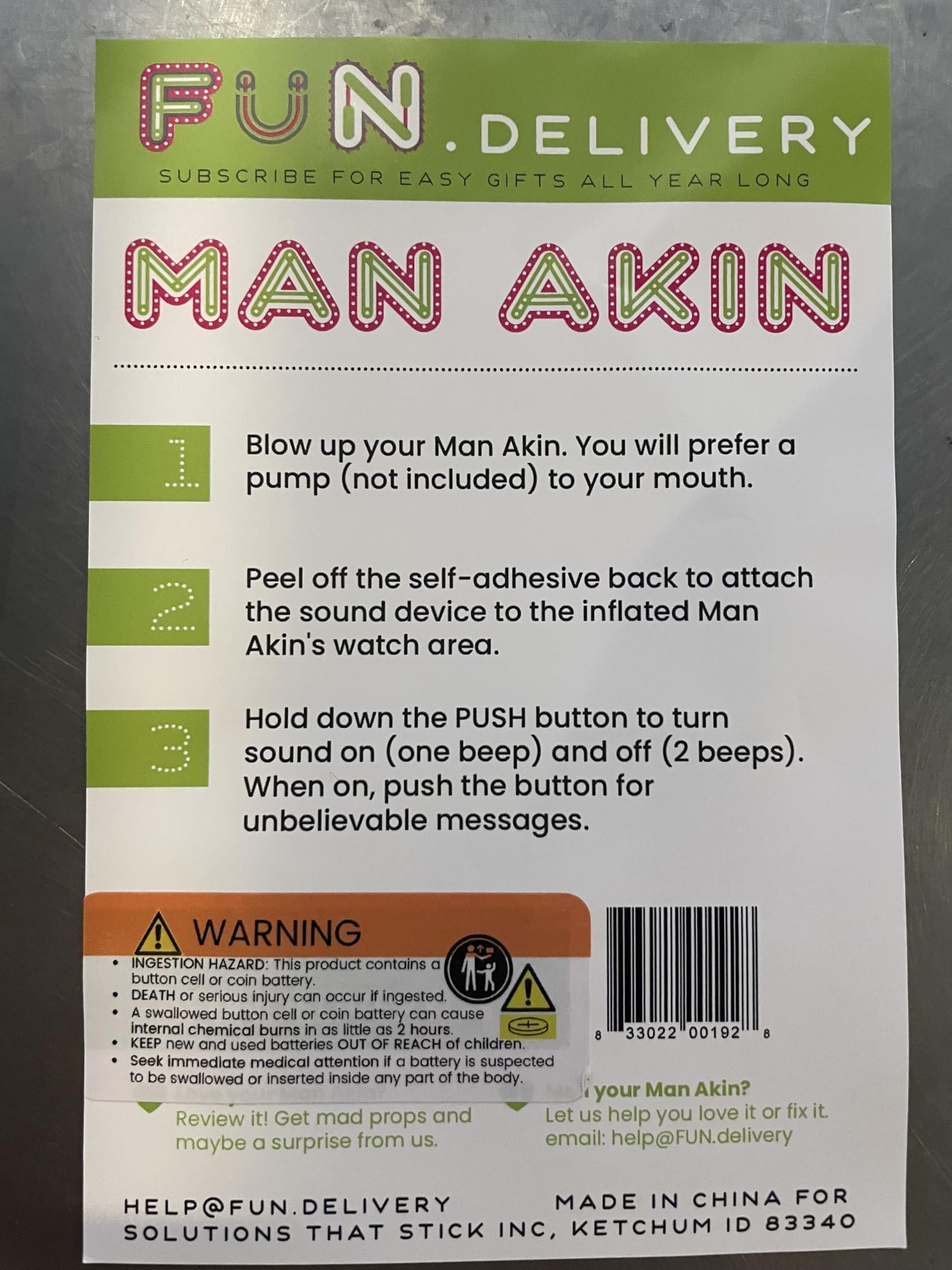 FUN Delivery Man Akin: 6-Foot Inflatable Talking Boyfriend – Hilarious Gag Gift