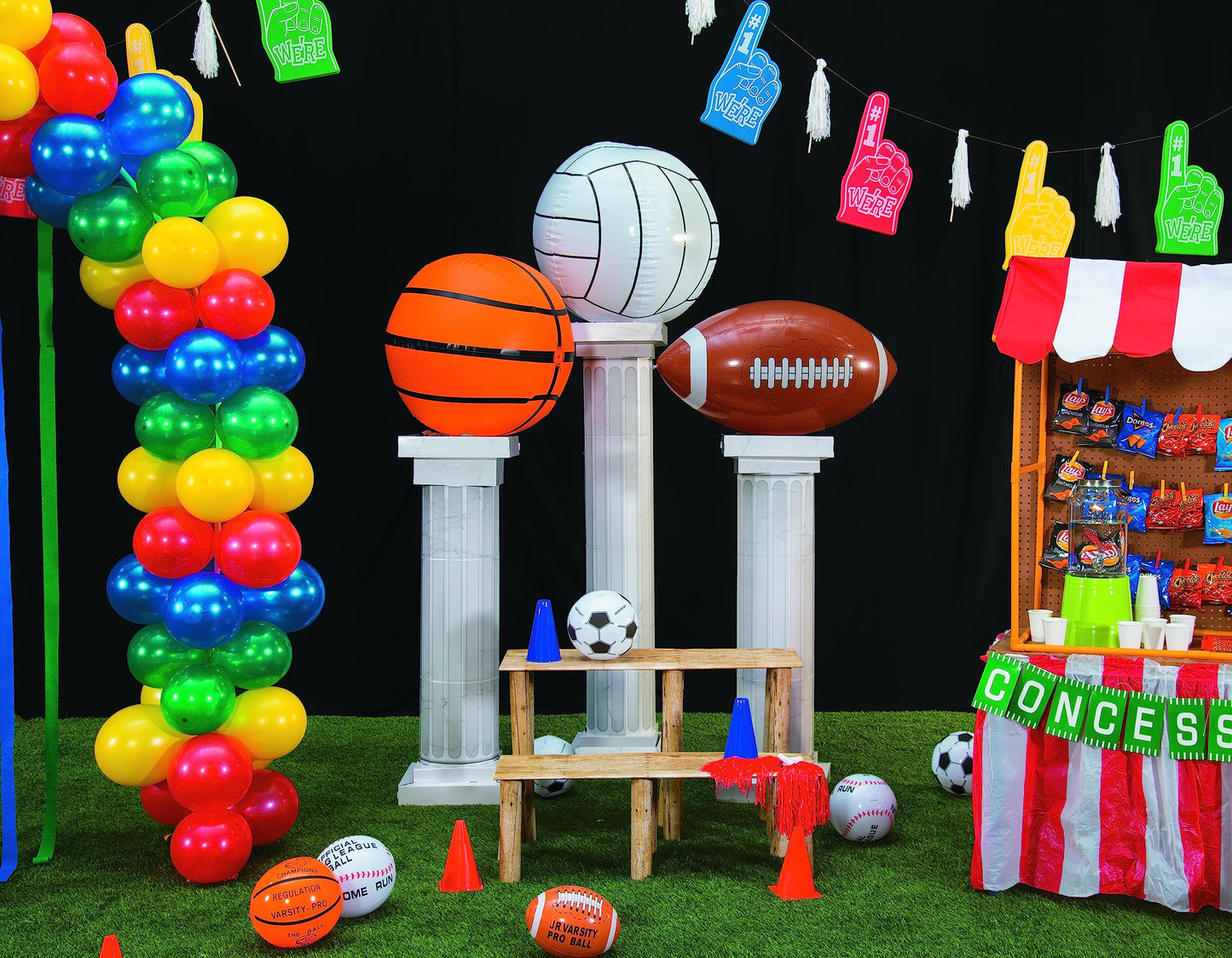 Fun Express Jumbo Inflatable Volleyball, 30in – Perfect for Vacation Bible School 2024
