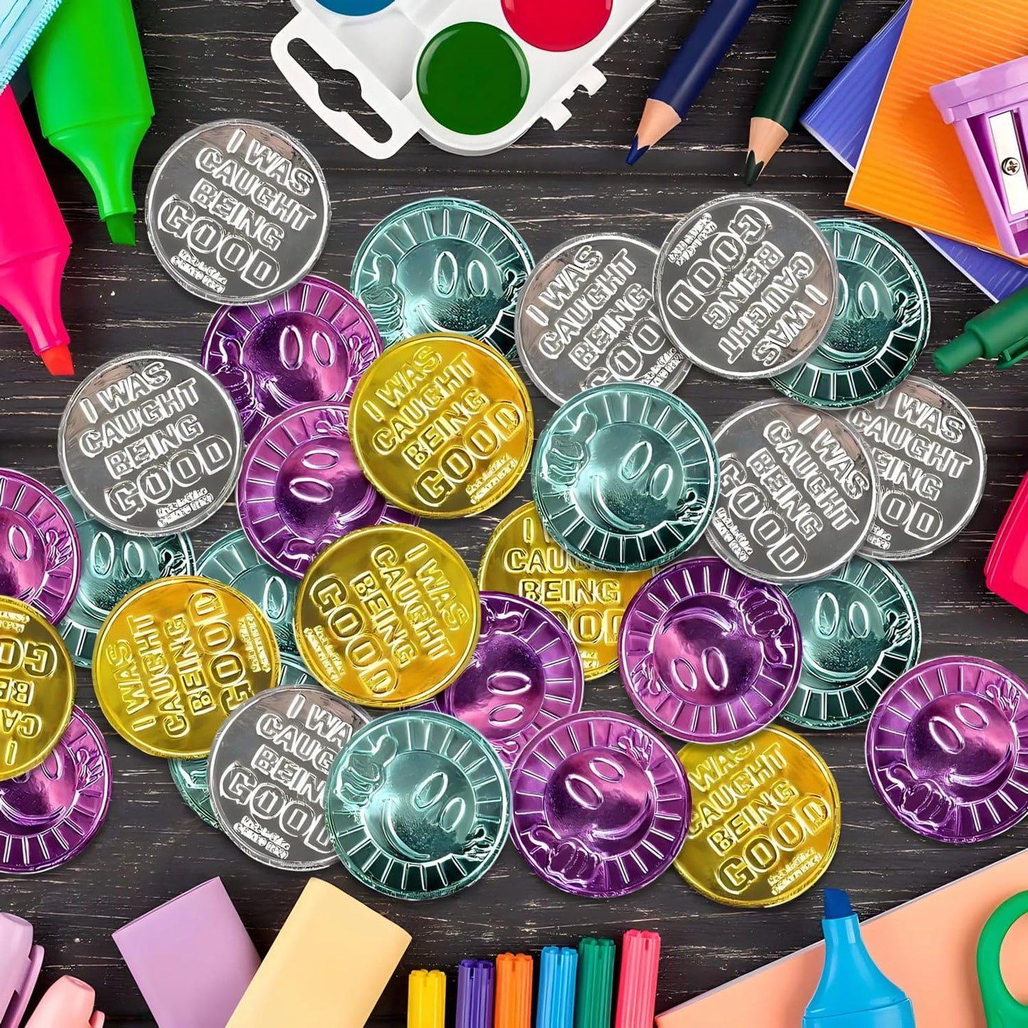 Fun Express Caught Being Good Coins — 144 Classroom Reward Tokens