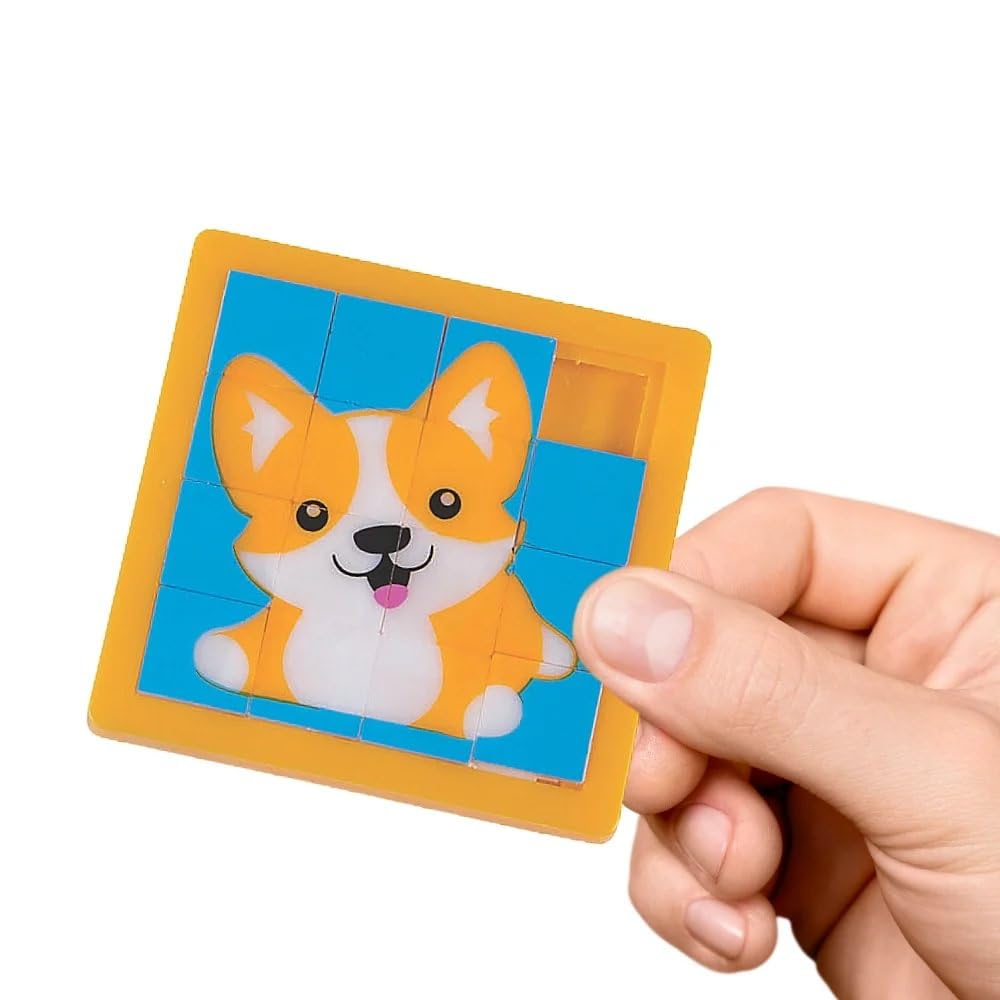 Fun Express Cute Dog Slide Puzzle – 12-Piece Educational Toy for Kids | Cognitive Skills & Hand-Eye Coordination