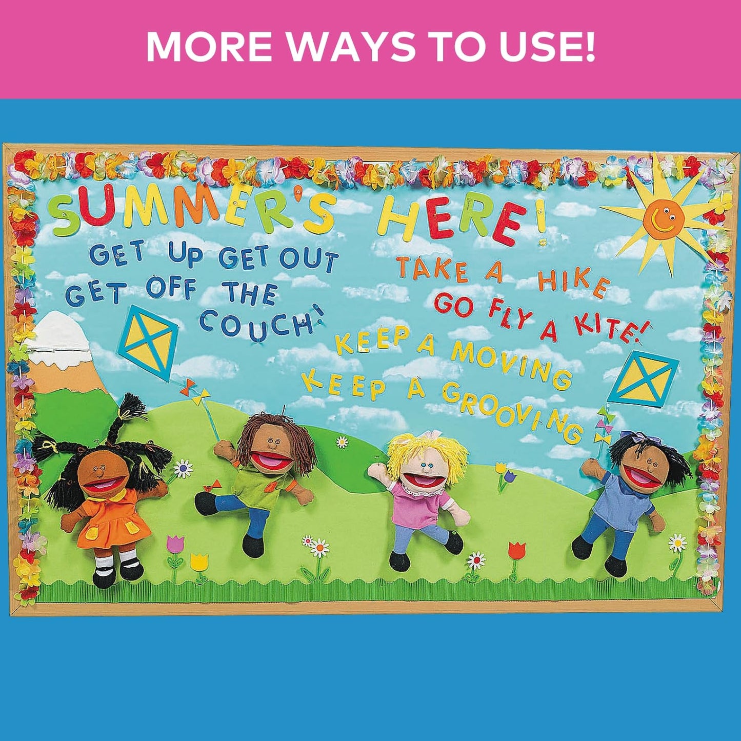 Fun Express Hand Puppets for Kids — Multicultural 8-Puppet Set with Movable Mouths