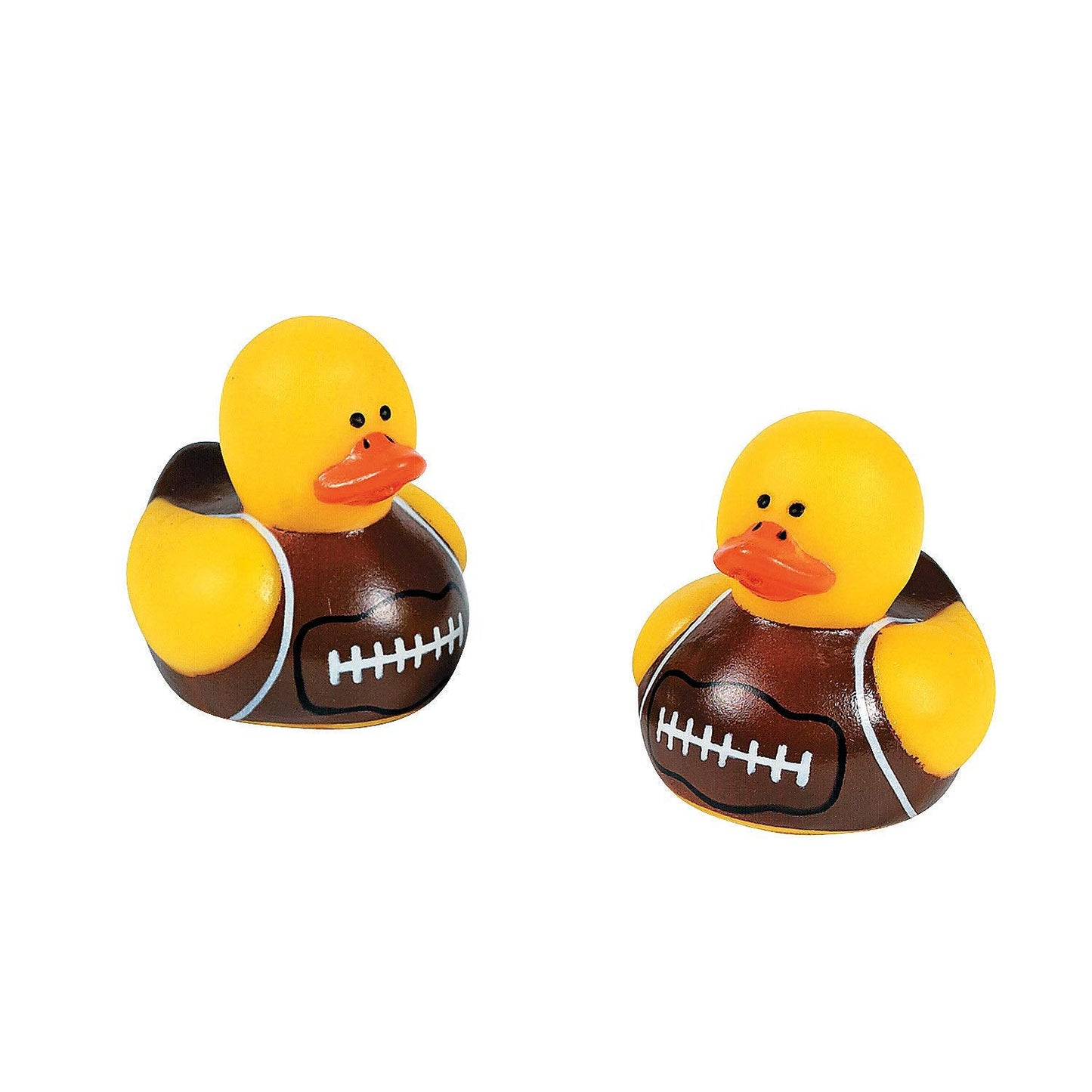 Fun Express Mini Football Rubber Ducks (Set of 24) | Tabletop Decor & Party Favors