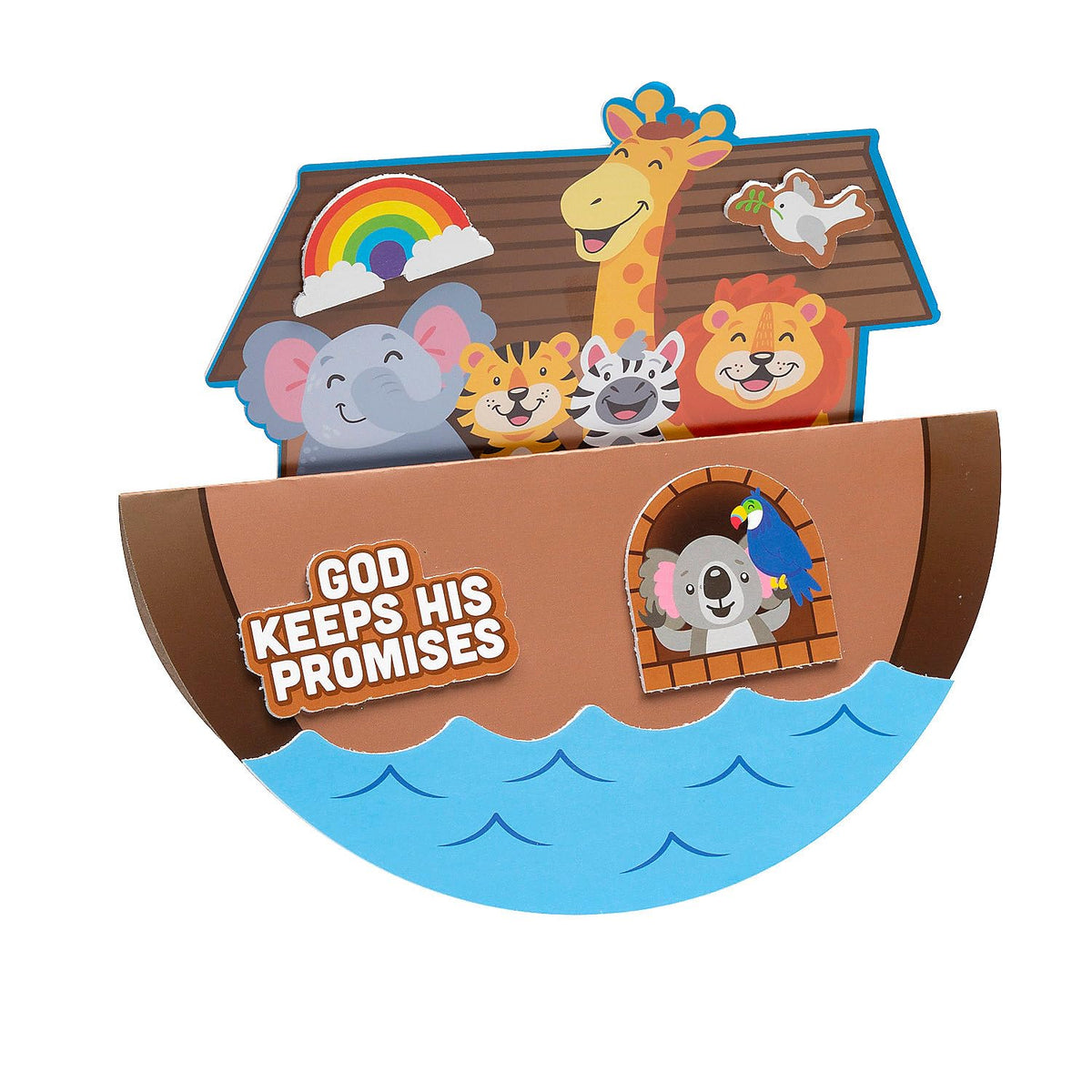 Fun Express Noah's Ark Rocking Paper Plate Craft Kit – Makes 12