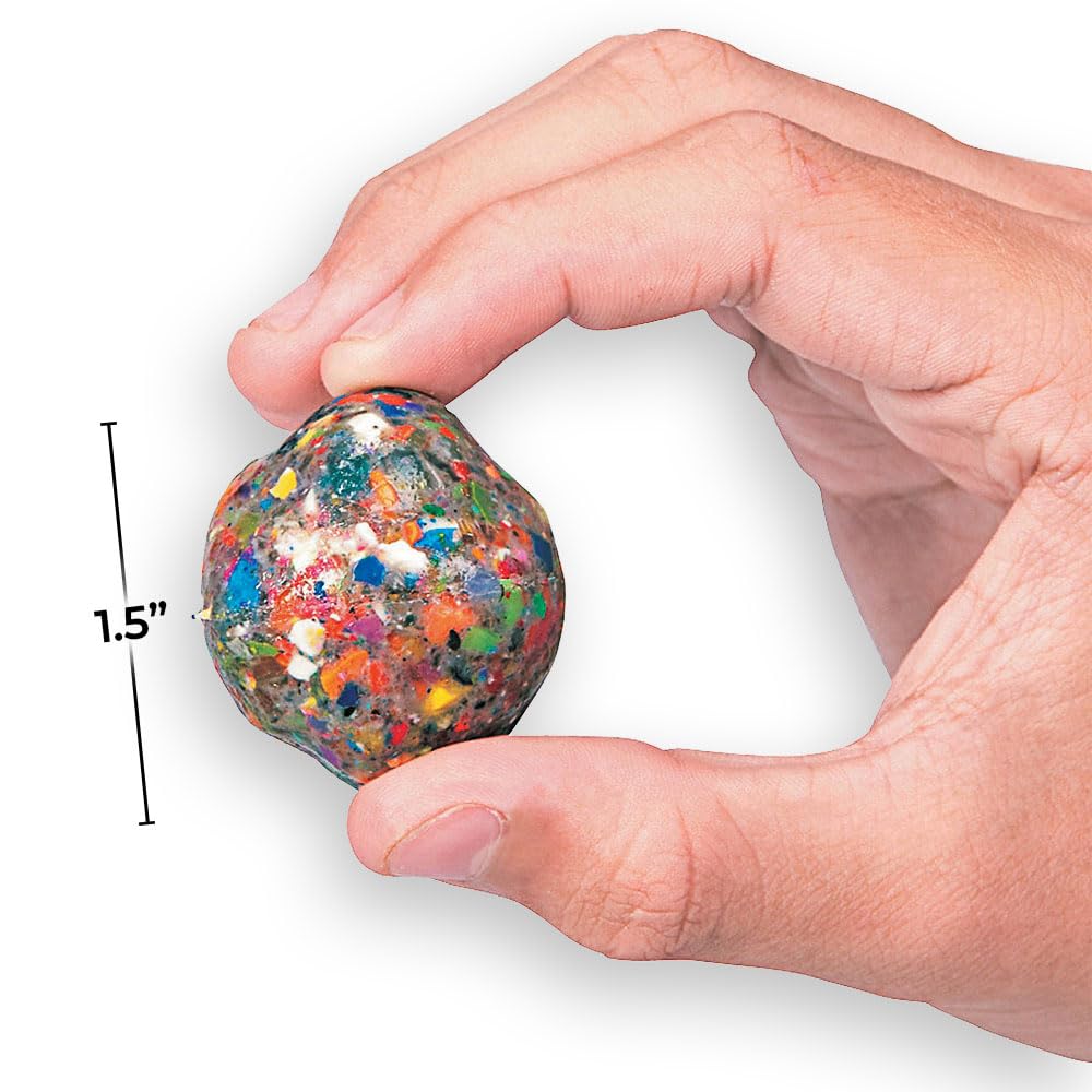 Fun Express Rubber Rock Bouncing Balls - 12 Pieces, 1.5 Inch (38 mm)