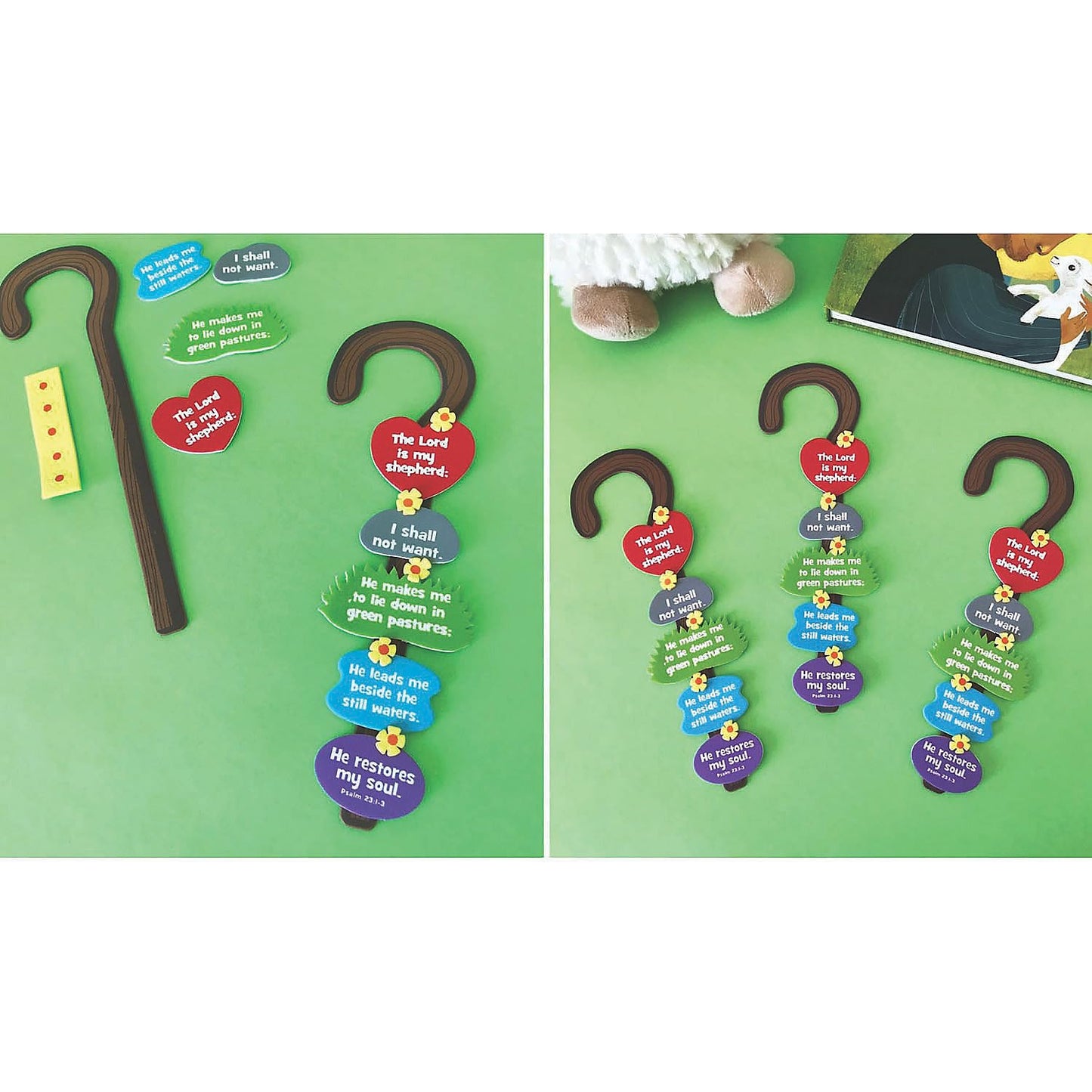 Fun Express Shepherds Staff Psalm 23 Craft Kit – Makes 12 for Sunday School & VBS