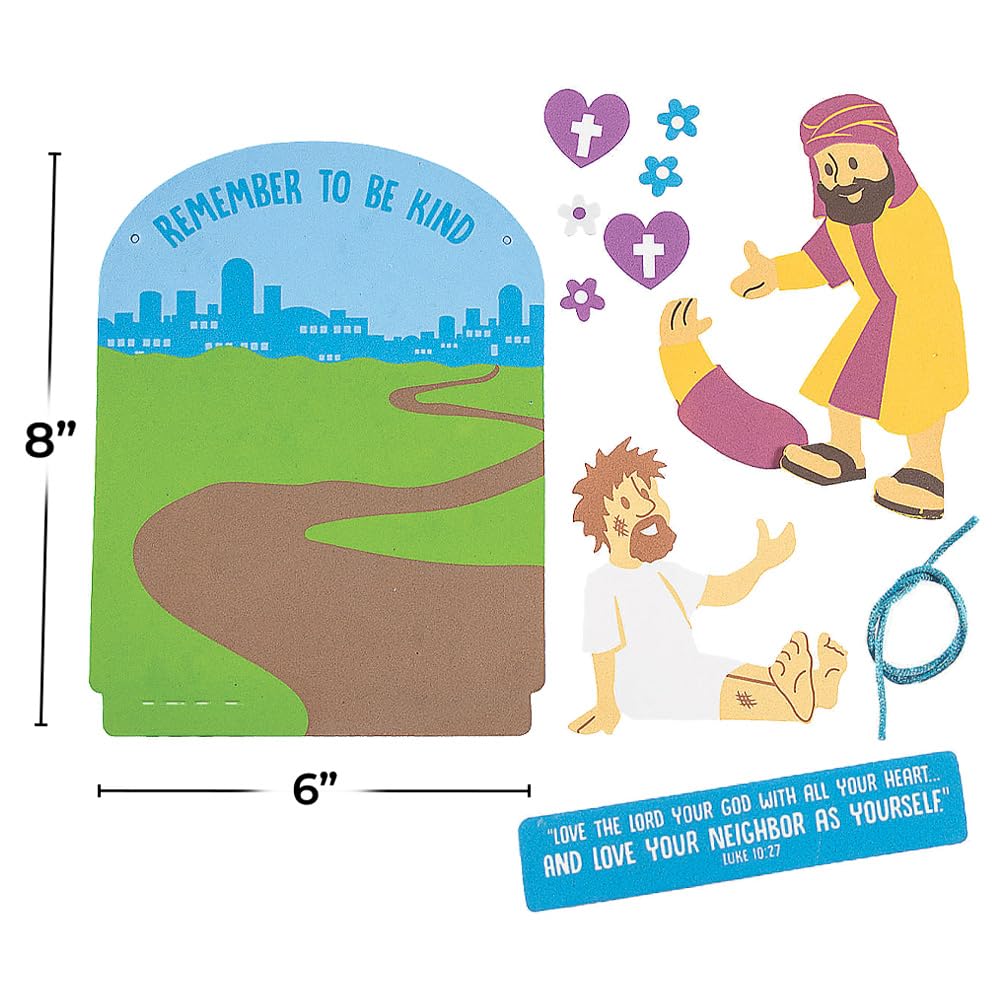 Fun Express Good Samaritan Sign Craft Kit for Kids – VBS & Sunday School