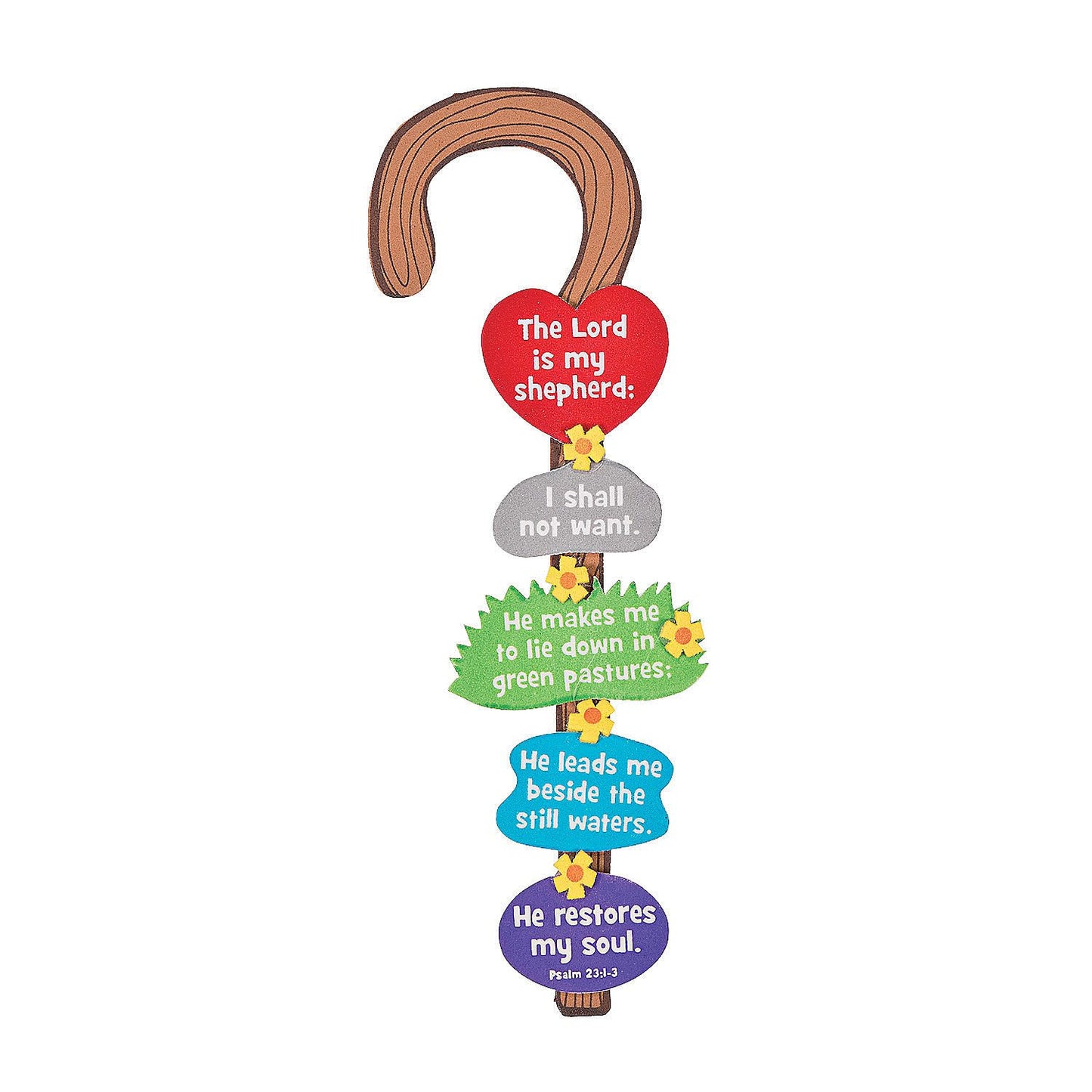 Fun Express Shepherds Staff Psalm 23 Craft Kit – Makes 12 for Sunday School & VBS