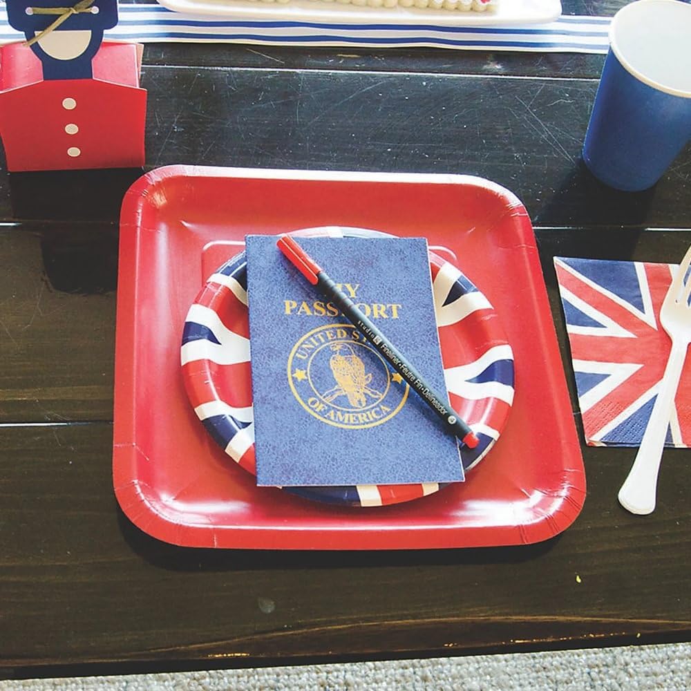 Fun Express Passport Sticker Book for Kids – Set of 12 with Travel Stamp Stickers