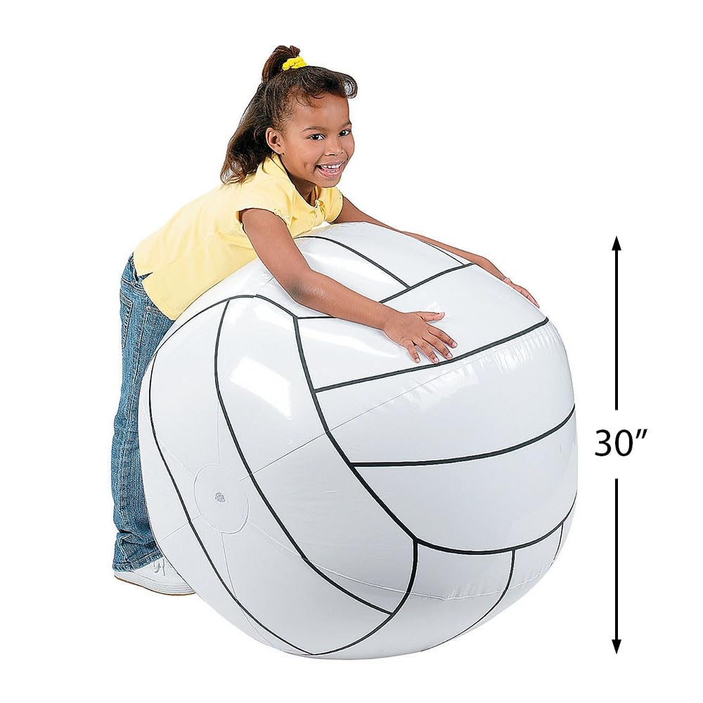 Fun Express Jumbo Inflatable Volleyball, 30in – Perfect for Vacation Bible School 2024