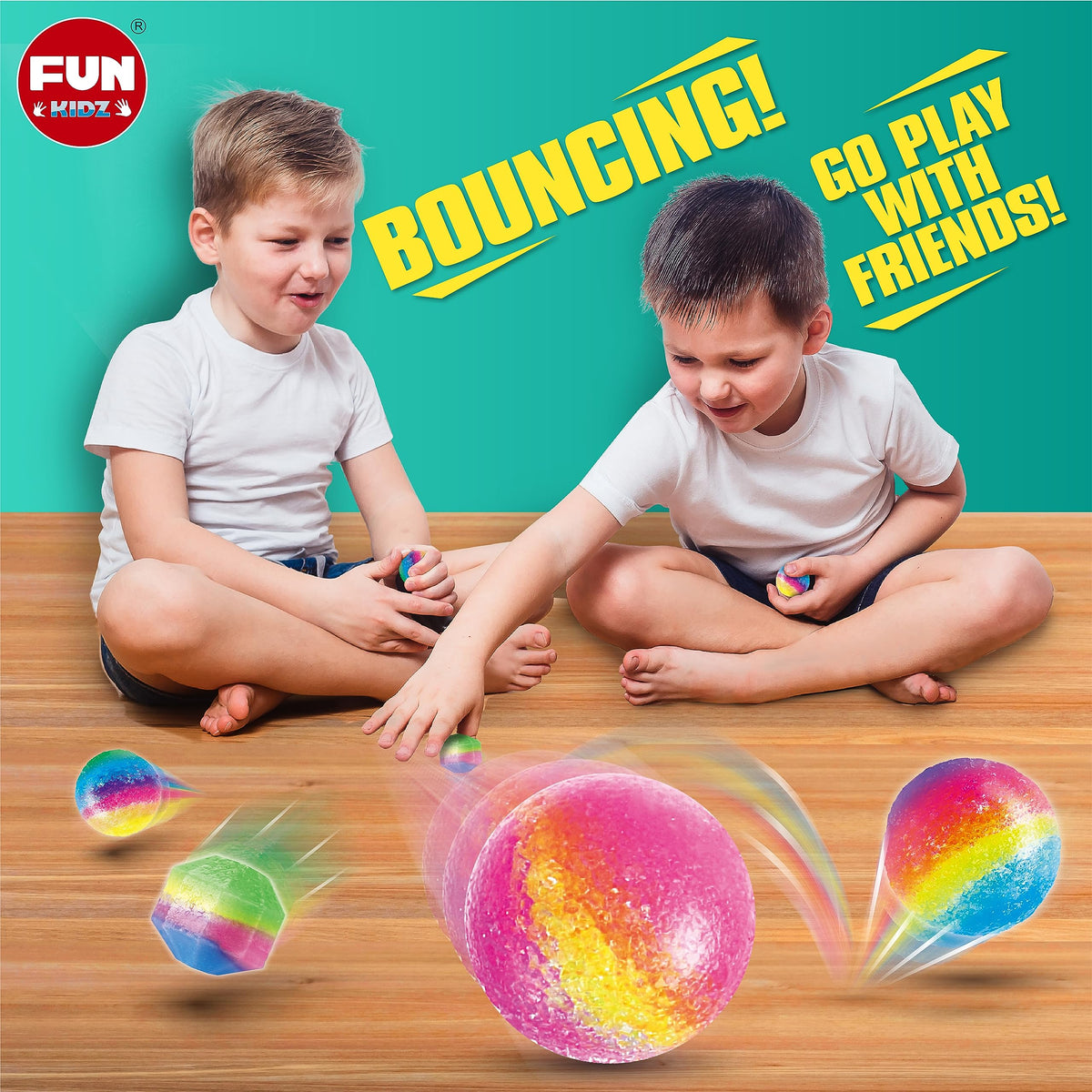 FUN KIDZ Big Bouncy Ball Kit for Kids – DIY Ultimate Bouncy Balls Making Kit (Ages 6-12)