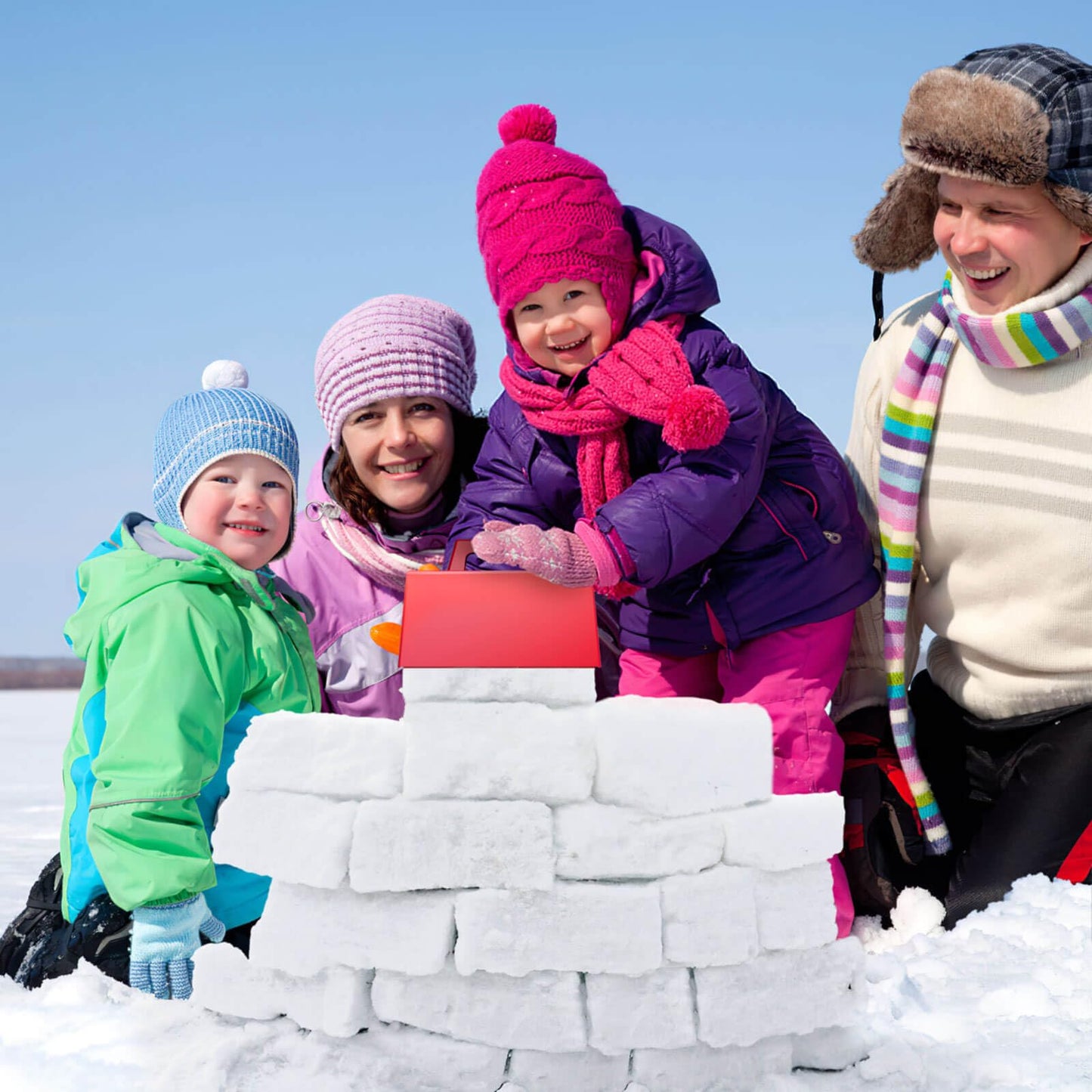 Snow Fort Building Block Kit | Beach Sand Toys and Castle Molds by FUN LITTLE TOYS