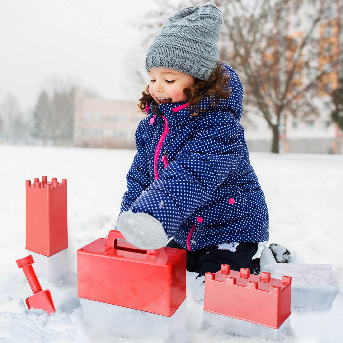 Snow Fort Building Block Kit | Beach Sand Toys and Castle Molds by FUN LITTLE TOYS