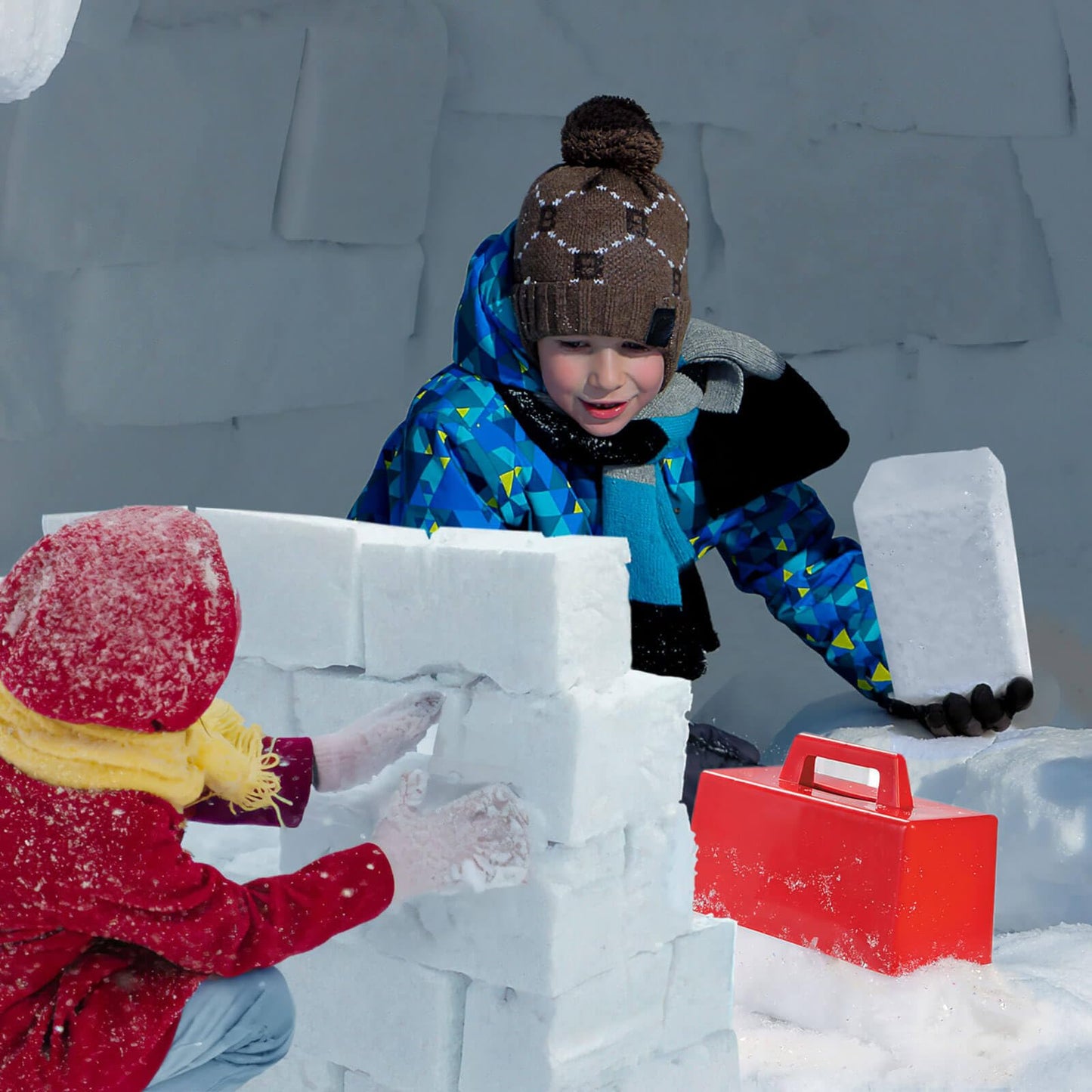 Snow Fort Building Block Kit | Beach Sand Toys and Castle Molds by FUN LITTLE TOYS
