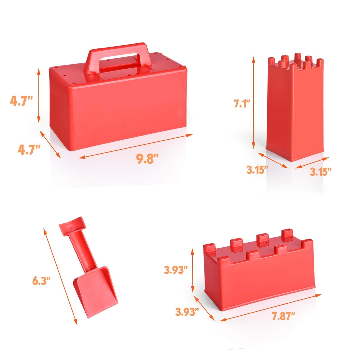 Snow Fort Building Block Kit | Beach Sand Toys and Castle Molds by FUN LITTLE TOYS