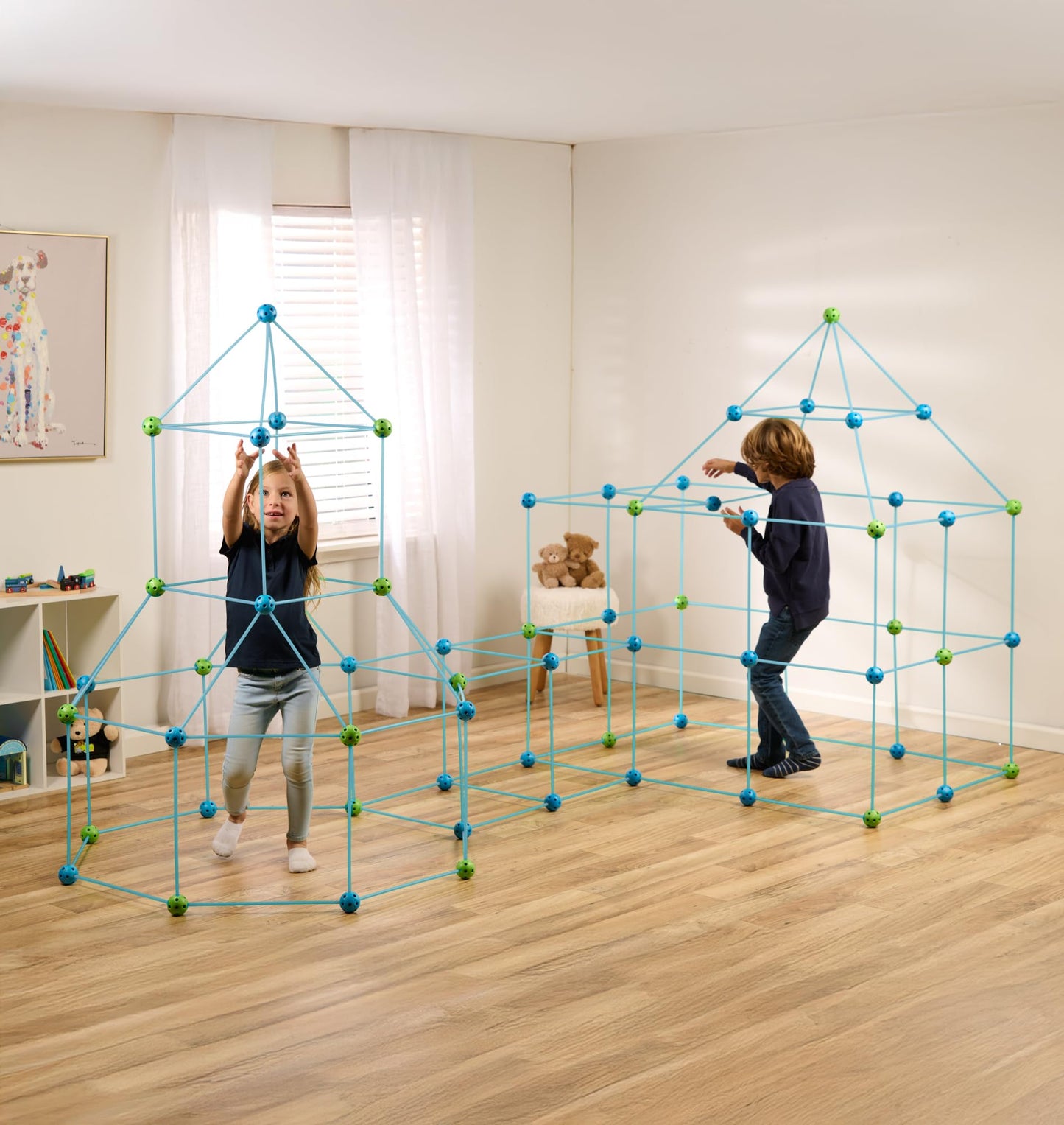 FUNbelievable! 132 Piece Fort Building Kit – Indoor STEM & Imagination Play
