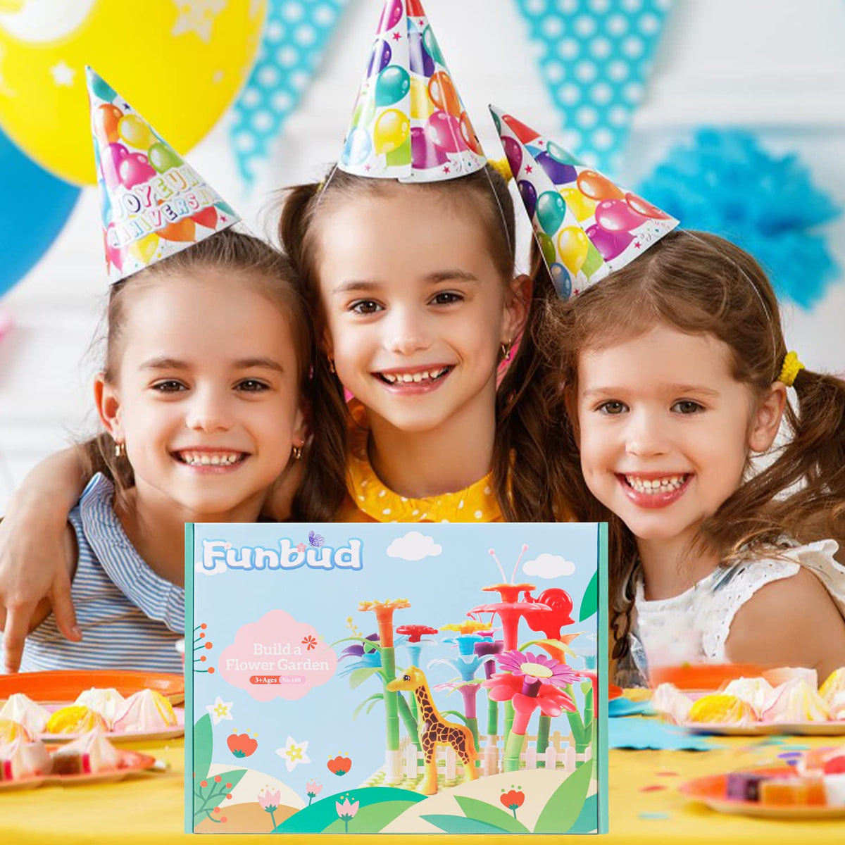 Funbud Flower Garden Building Toys for Girls Aged 3-6 | STEM Preschool Floral Garden Toy Set