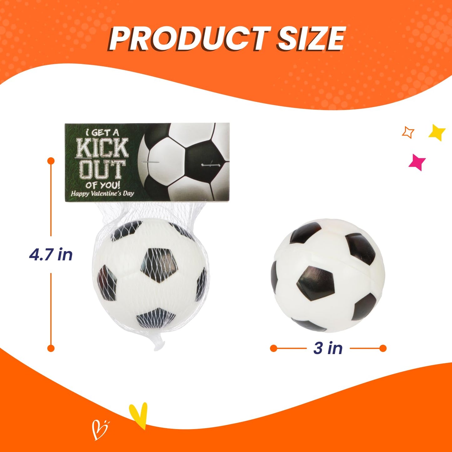 Funeta 30 Sports Stress Balls Set – Soccer, Baseball, Basketball & Football Valentines for Kids Class