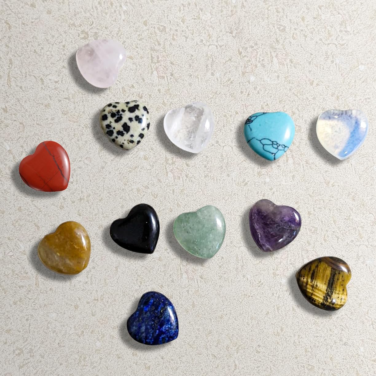 Funewest 28-Pack Crystal Valentine Gifts for Kids – Heart Gemstones with Cards