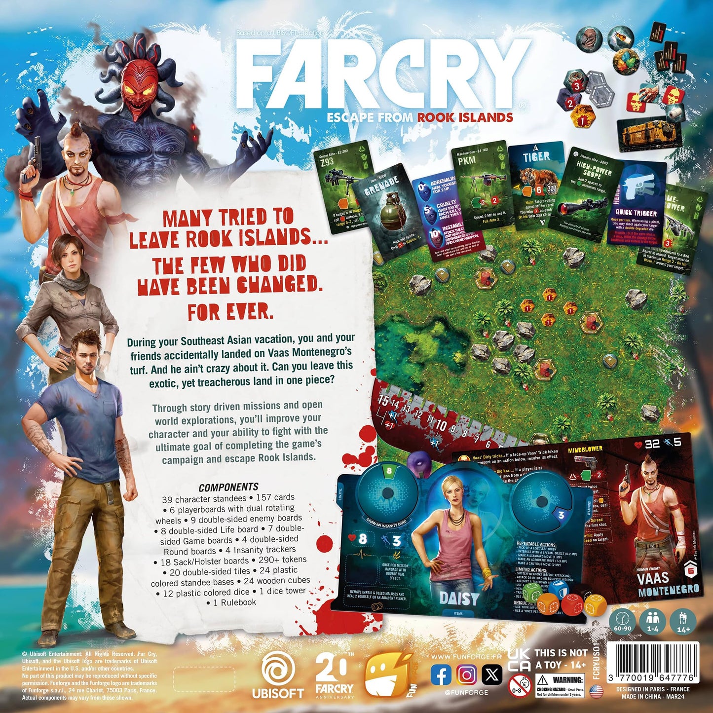 Funforge Far Cry Cooperative Board Game – Escape from Rook Islands (1-4 Players)