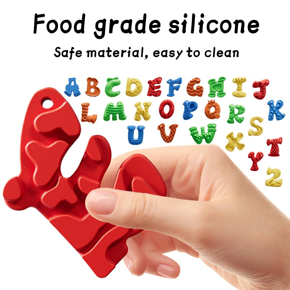 FunFusion 52 Pcs A-Z Letter Fidget Stones – Sensory Textured Worry Toys for Calming, Focus & Anxiety Relief