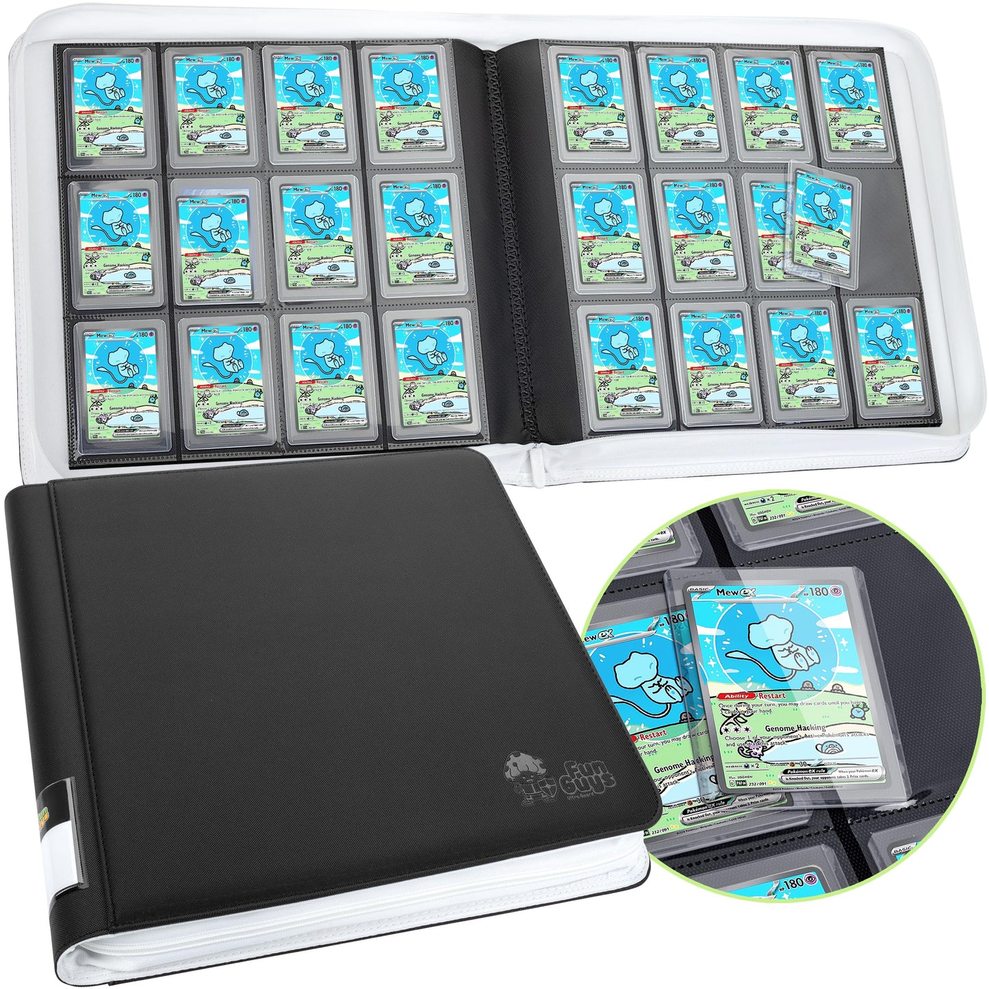 FunGuys Toploader Binder – 384-Card, 12-Pocket Trading Card Binder