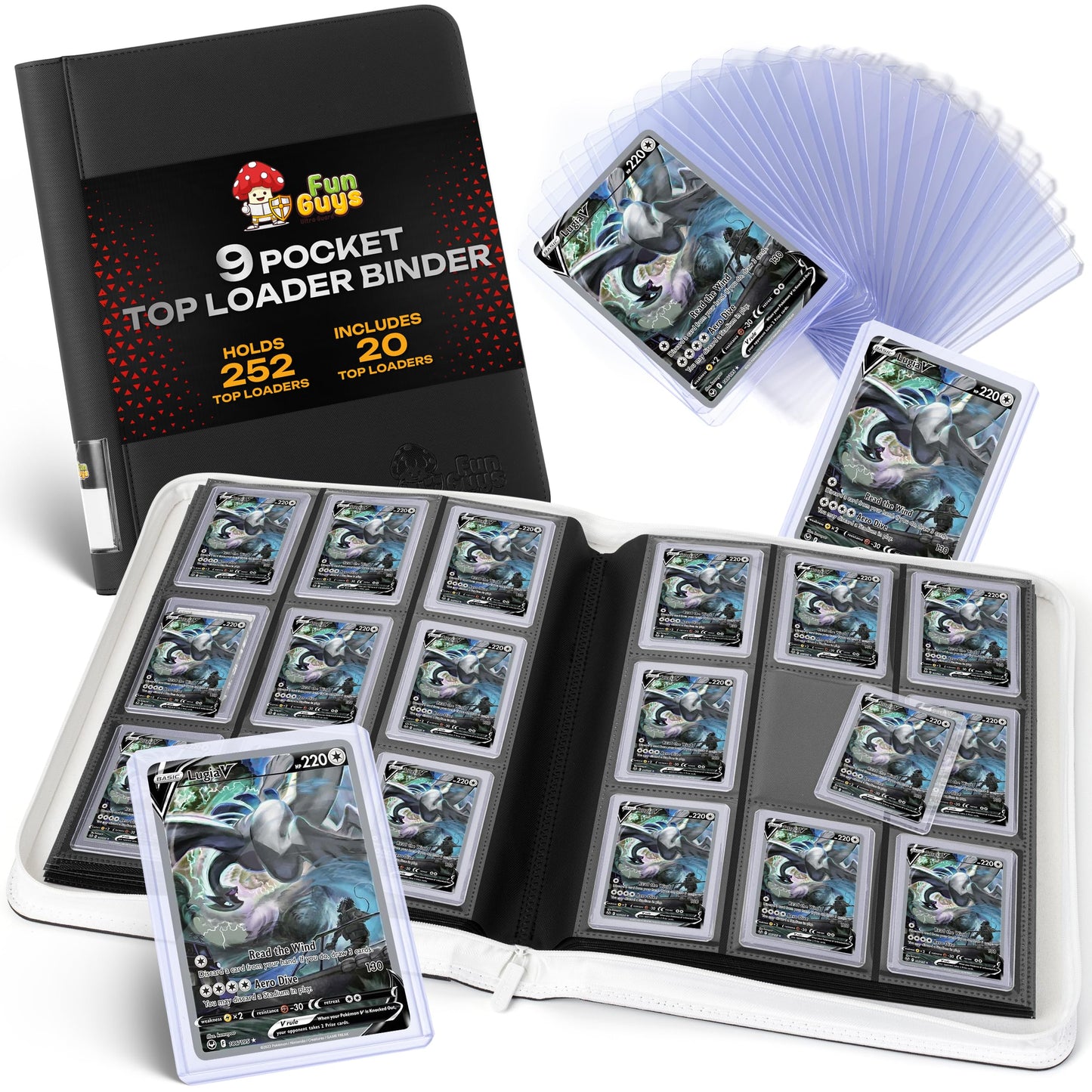 FunGuys Toploader Binder - 252-Card 9-Pocket Trading Card Storage