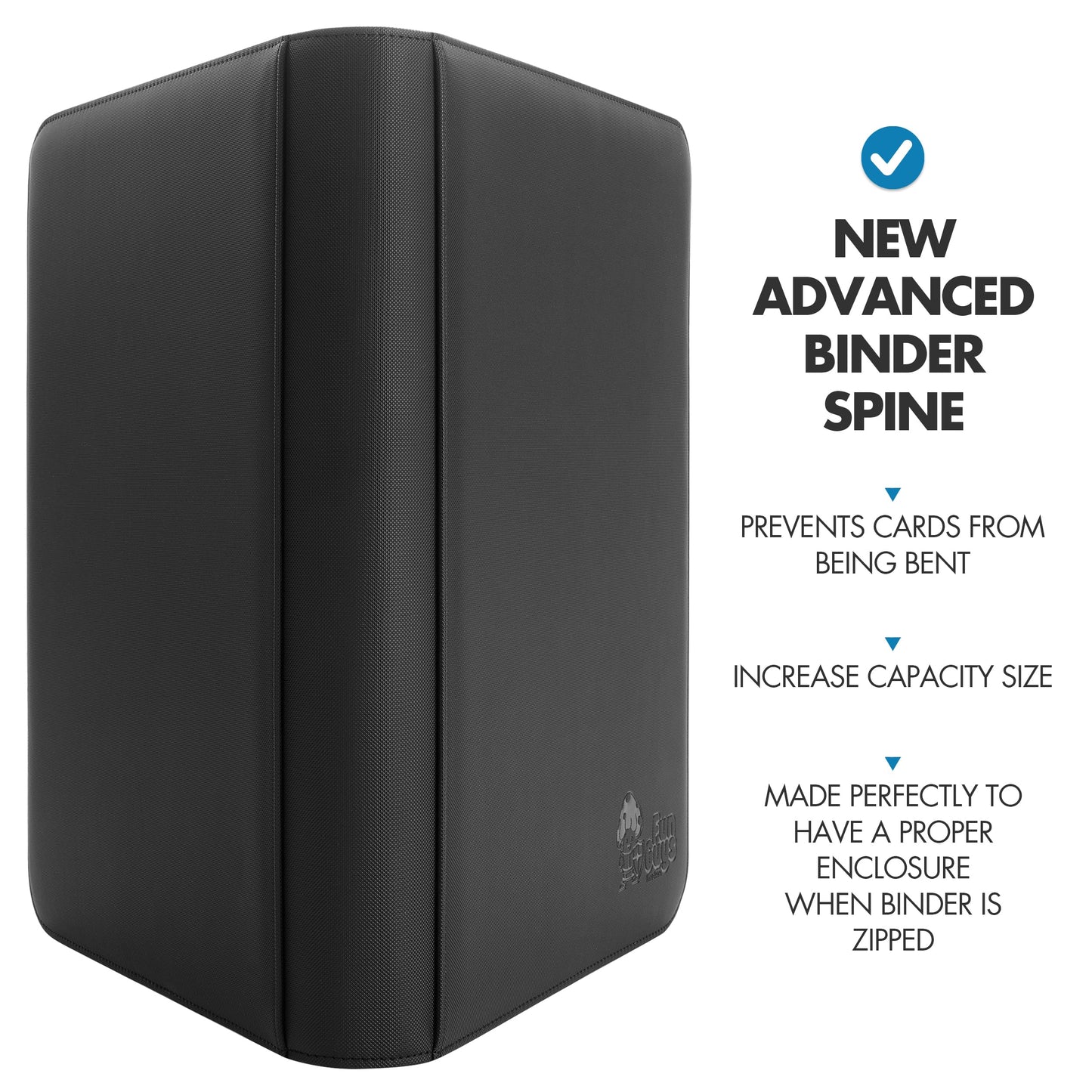 FunGuys Toploader Binder – 252 Card Capacity, 9-Pocket Side-Loading Album, Zippered for Trading Card Storage