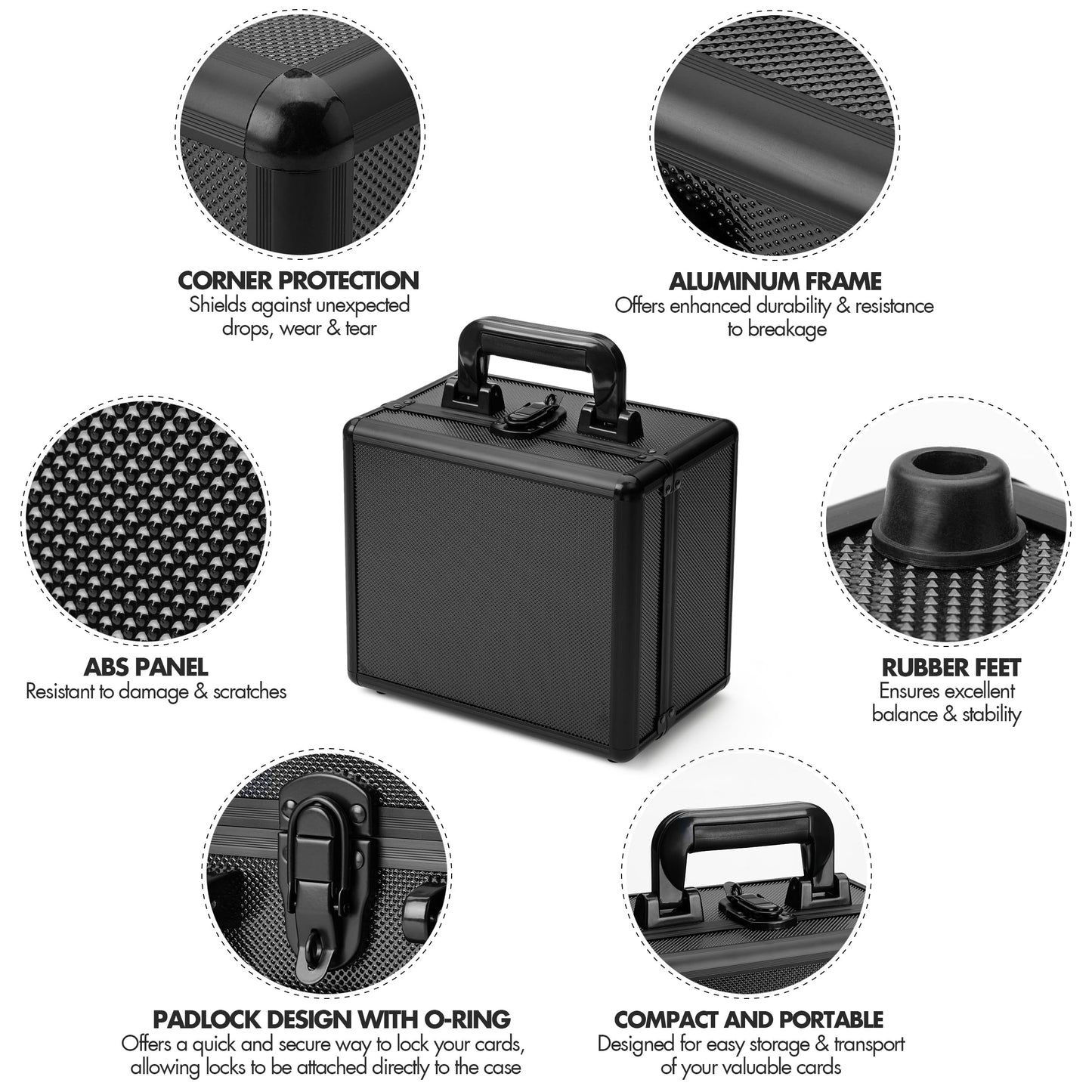 FunGuys TopLoader Storage Box – 400+ Cards, One Touch Card Holder