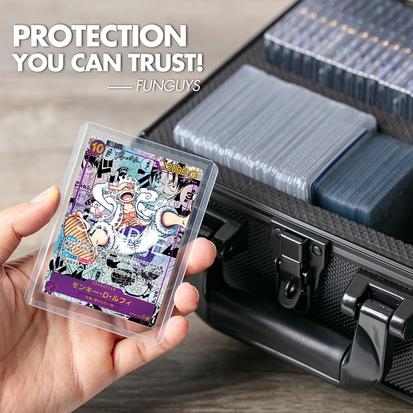FunGuys TopLoader Storage Box – 400+ Cards, One Touch Card Holder
