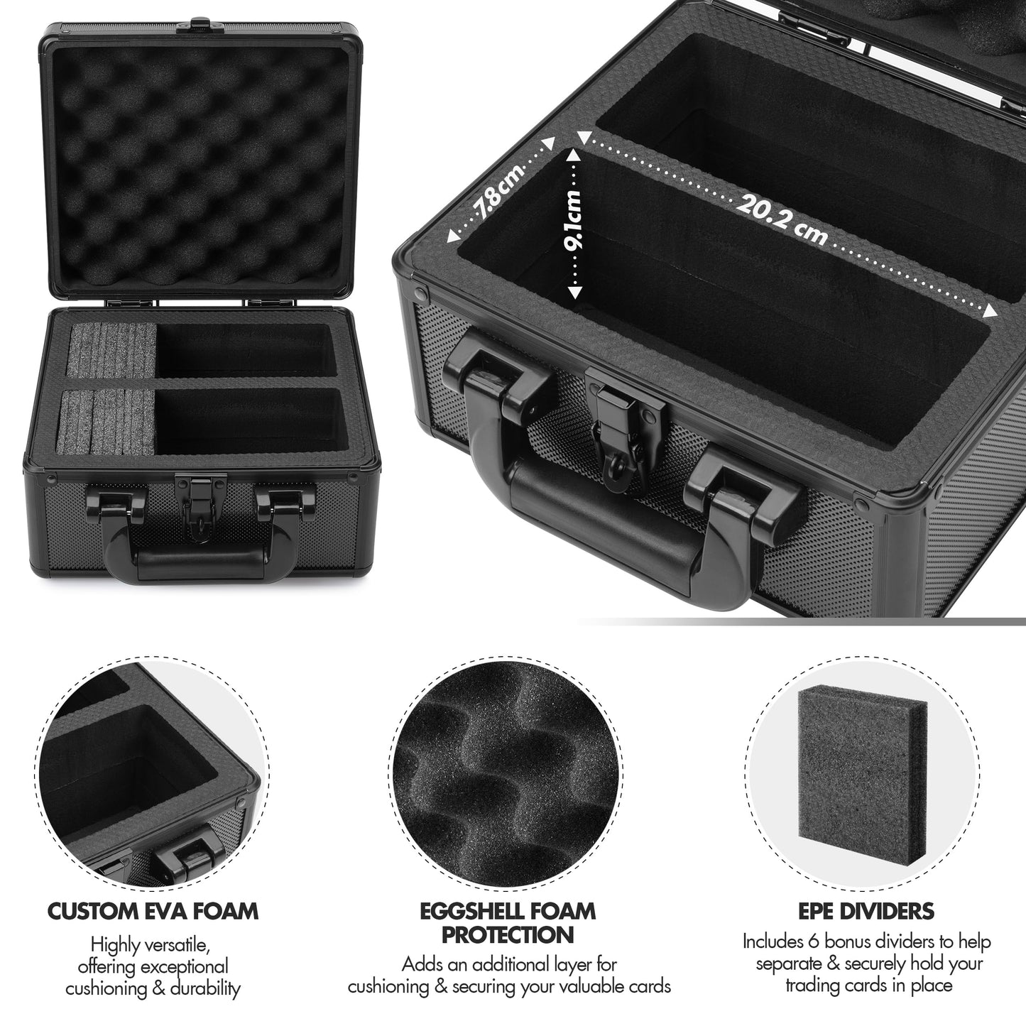 FunGuys TopLoader Storage Box – 400+ Cards, One Touch Card Holder