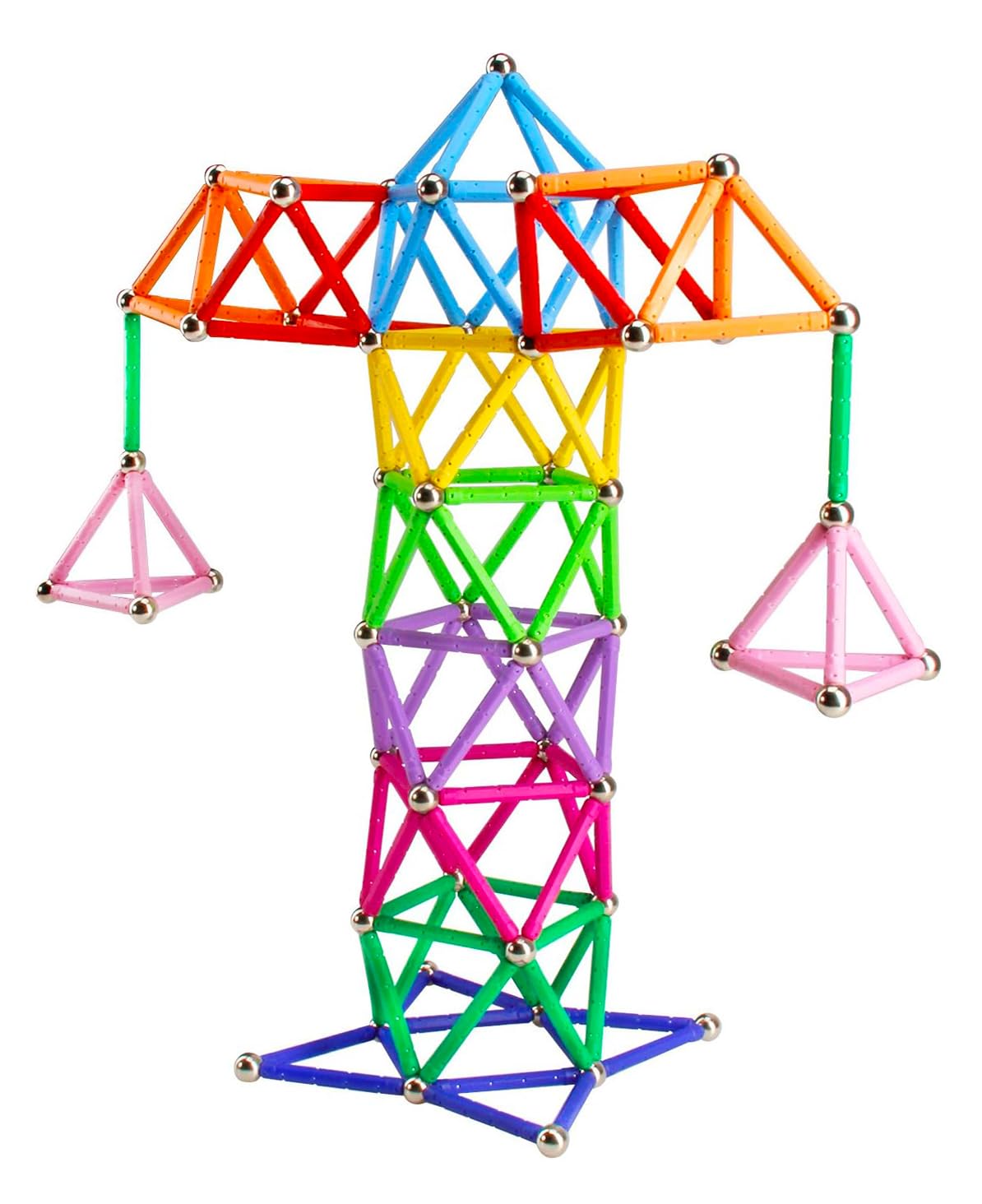 Funifinds 312PCS Magnetic Building Sticks Set – STEM Magnetic Toys, Non-Toxic, Portable Storage Bag