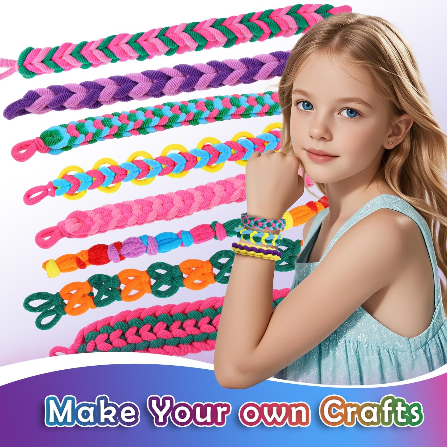 FUNiOi 1000-Piece Cat Weaving Loom Refill for Bracelet Kit – Kids DIY Crafts