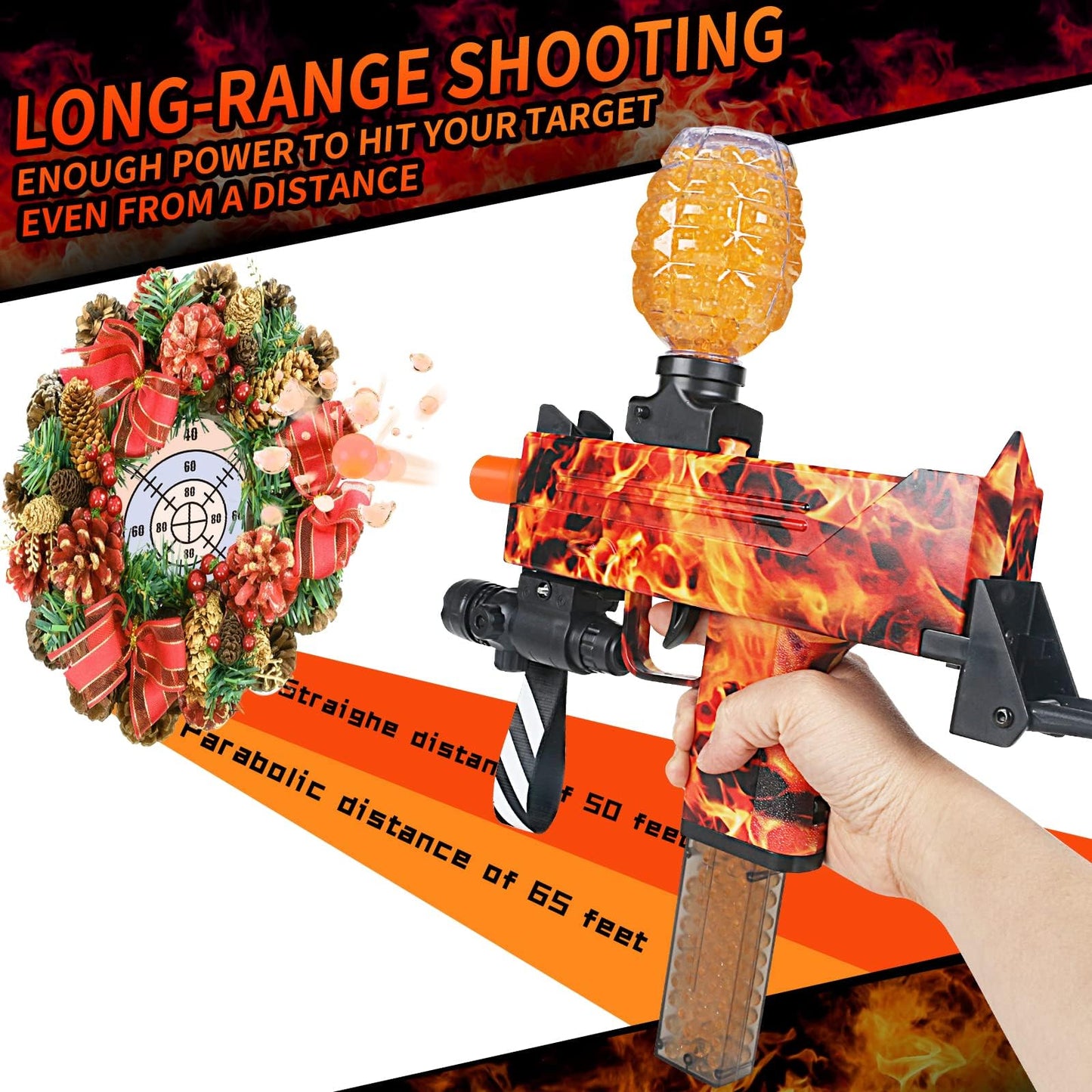 Funisty 2 Pack Gel Ball Blaster – 100 FPS Outdoor Automatic Toy, Backyard Shooting Game, Ideal Gift