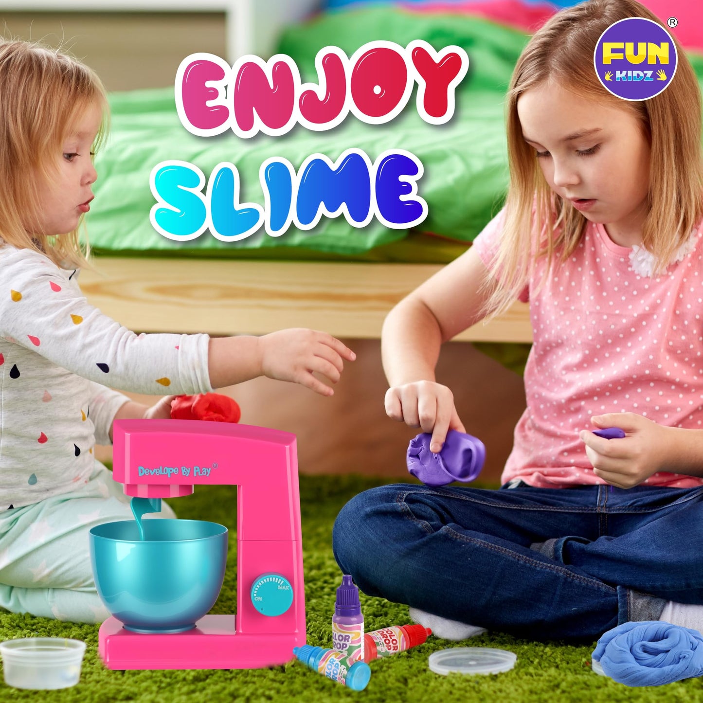 FUN KIDZ Electric Slime Mixer Kit – Twist Mixing for Kids 8–12